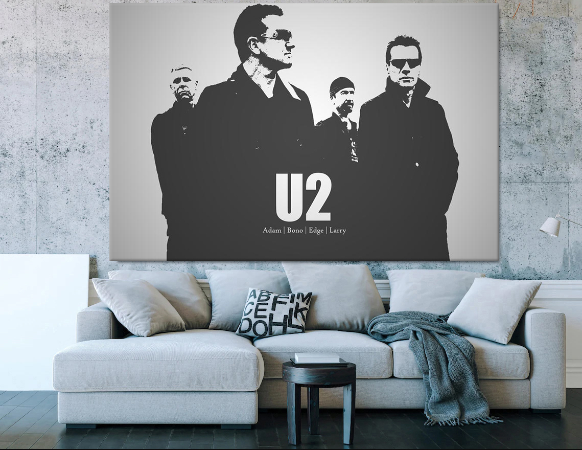 U2 band members Canvas Wall Art