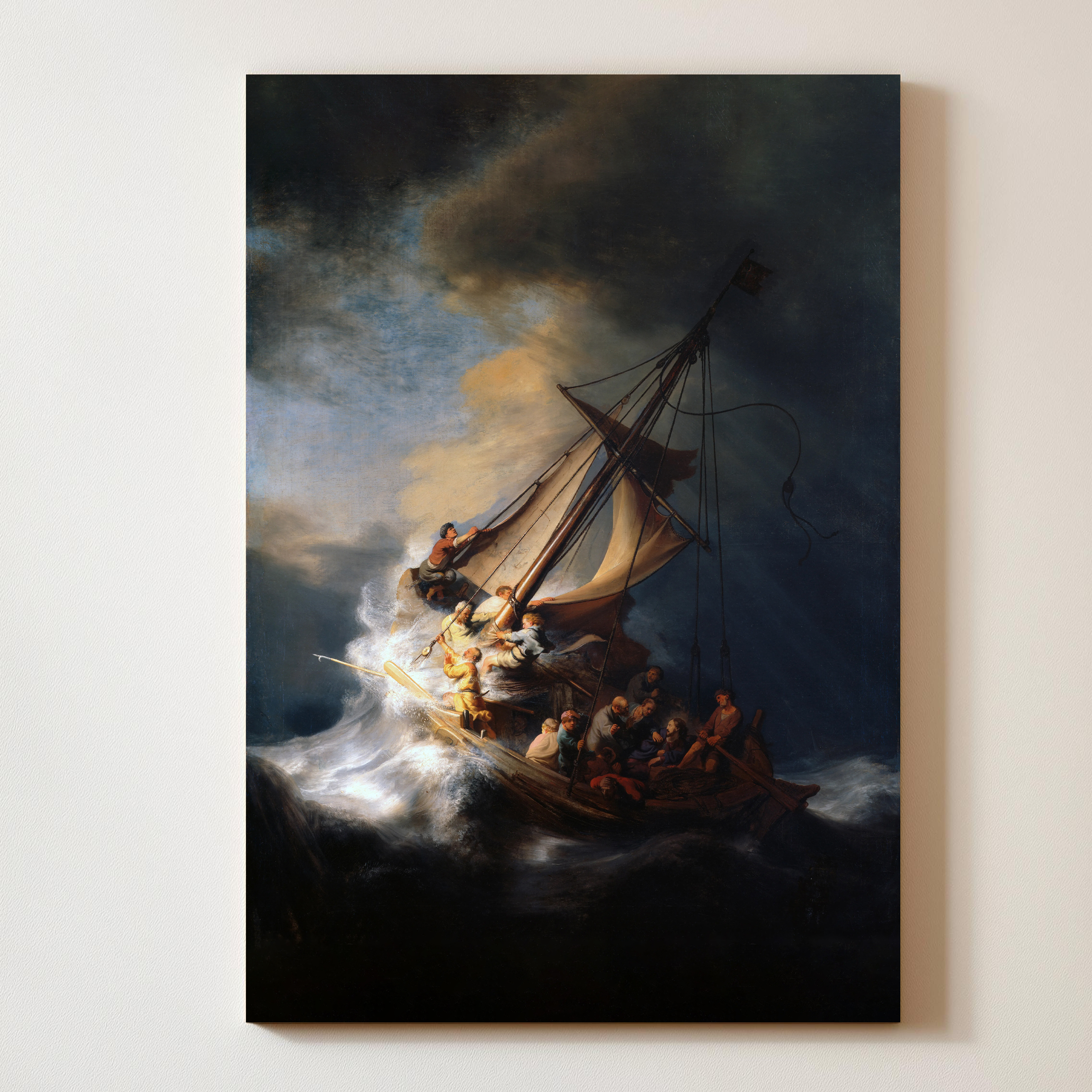 The Storm on the Sea of Galilee by Rembrandt Canvas Wall Art