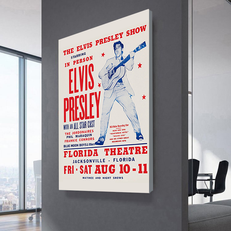The Elvis Presley Show 1965 Florida Theatre Show Poster Canvas Wall Art