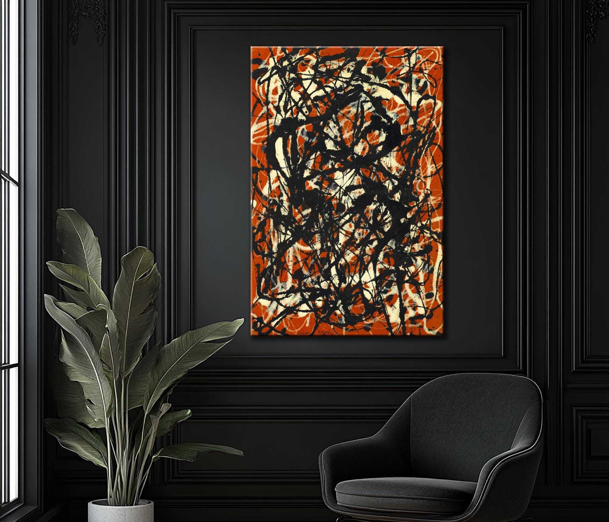 Free Form (1946) by Jackson Pollock Canvas Wall Art