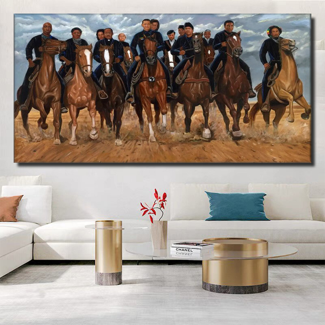 Black Leaders African Freedom Riders Canvas Wall Art