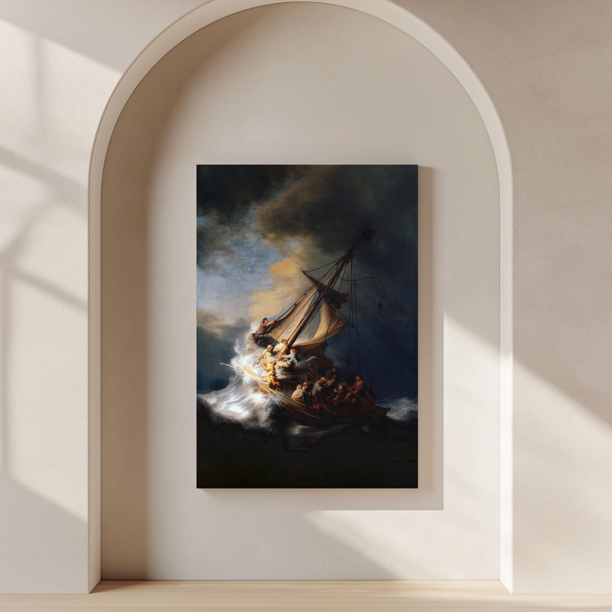 The Storm on the Sea of Galilee by Rembrandt Canvas Wall Art
