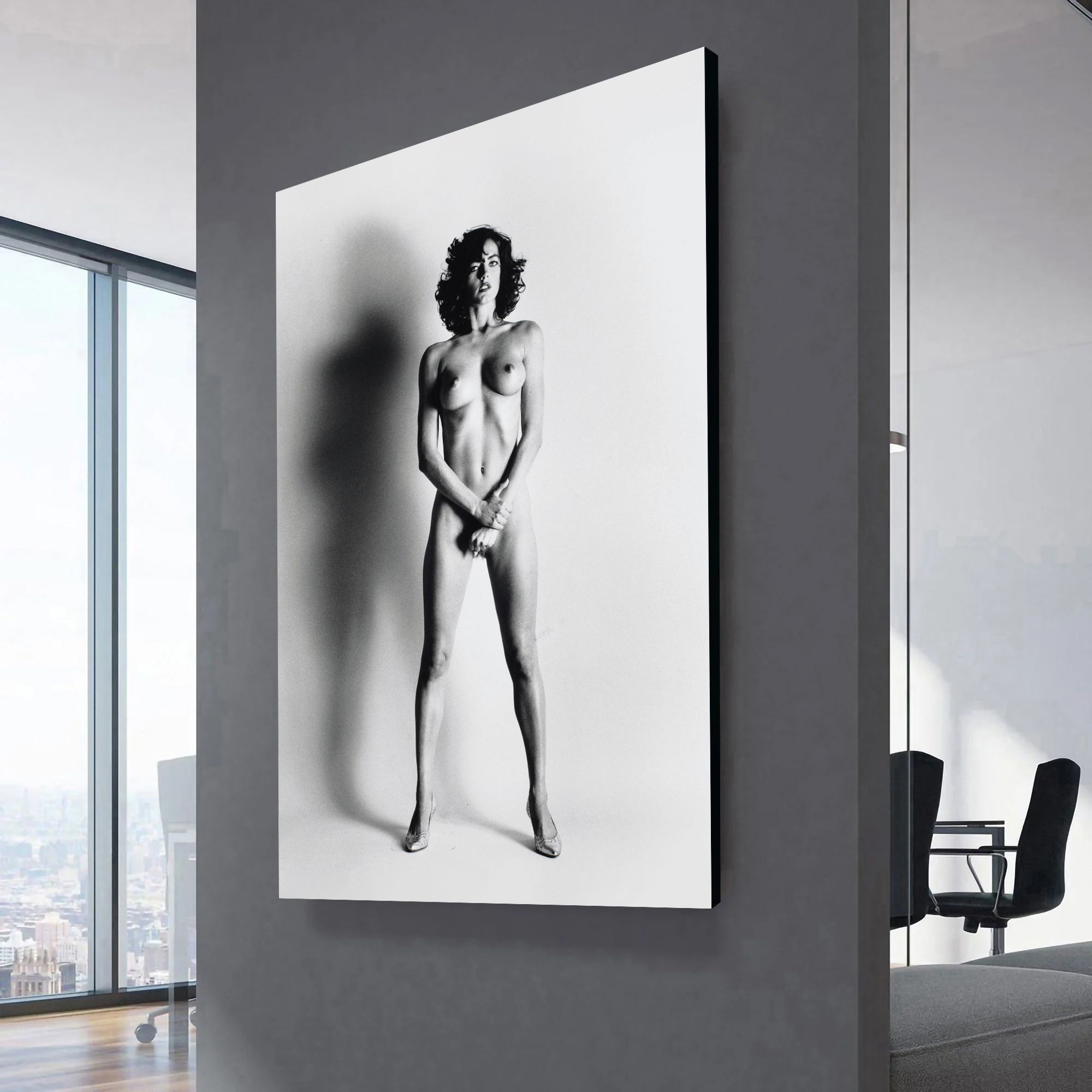 Henriette Allais Big nude lll by Helmut Newton Canvas Wall Art