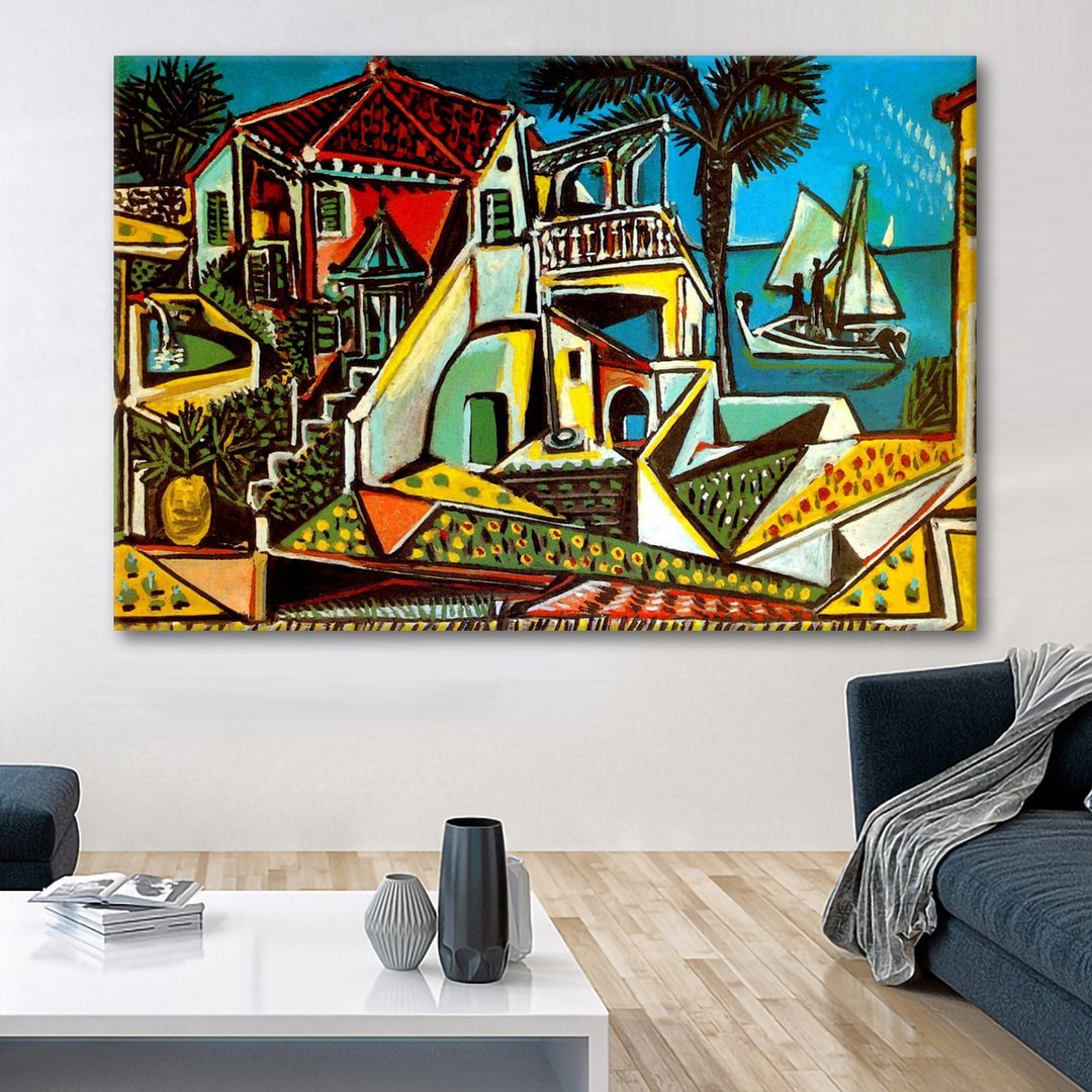 Mediterranean Landscape by Pablo Picasso Canvas Wall Art