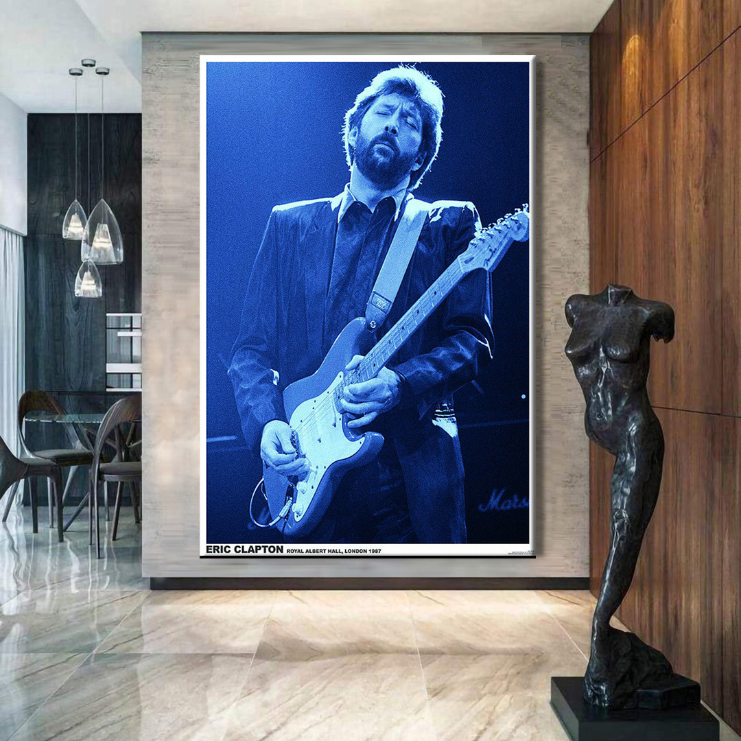 Eric Clapton performs on stage Canvas Wall Art