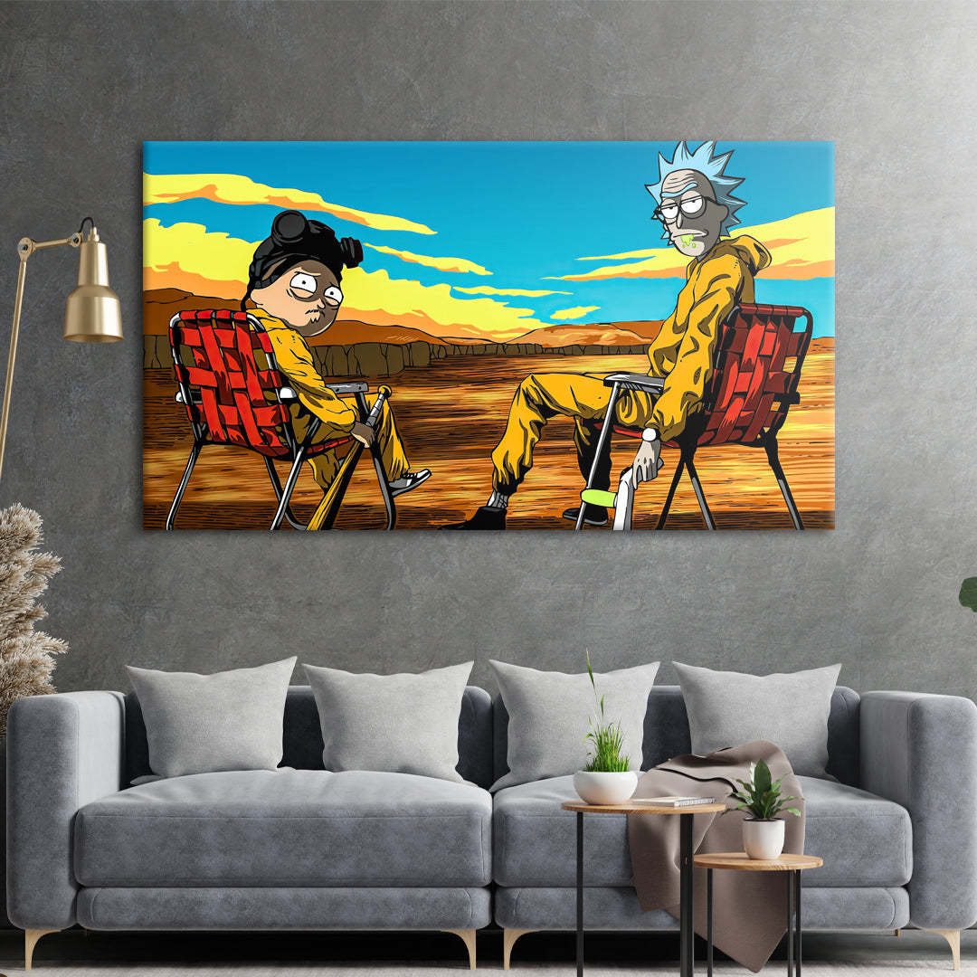 Breaking Bad X Rick and Morty Canvas Wall Art