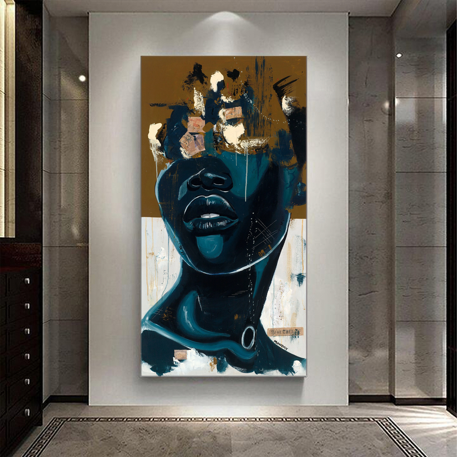 Queen of the Sea Abstract African Canvas Wall Art
