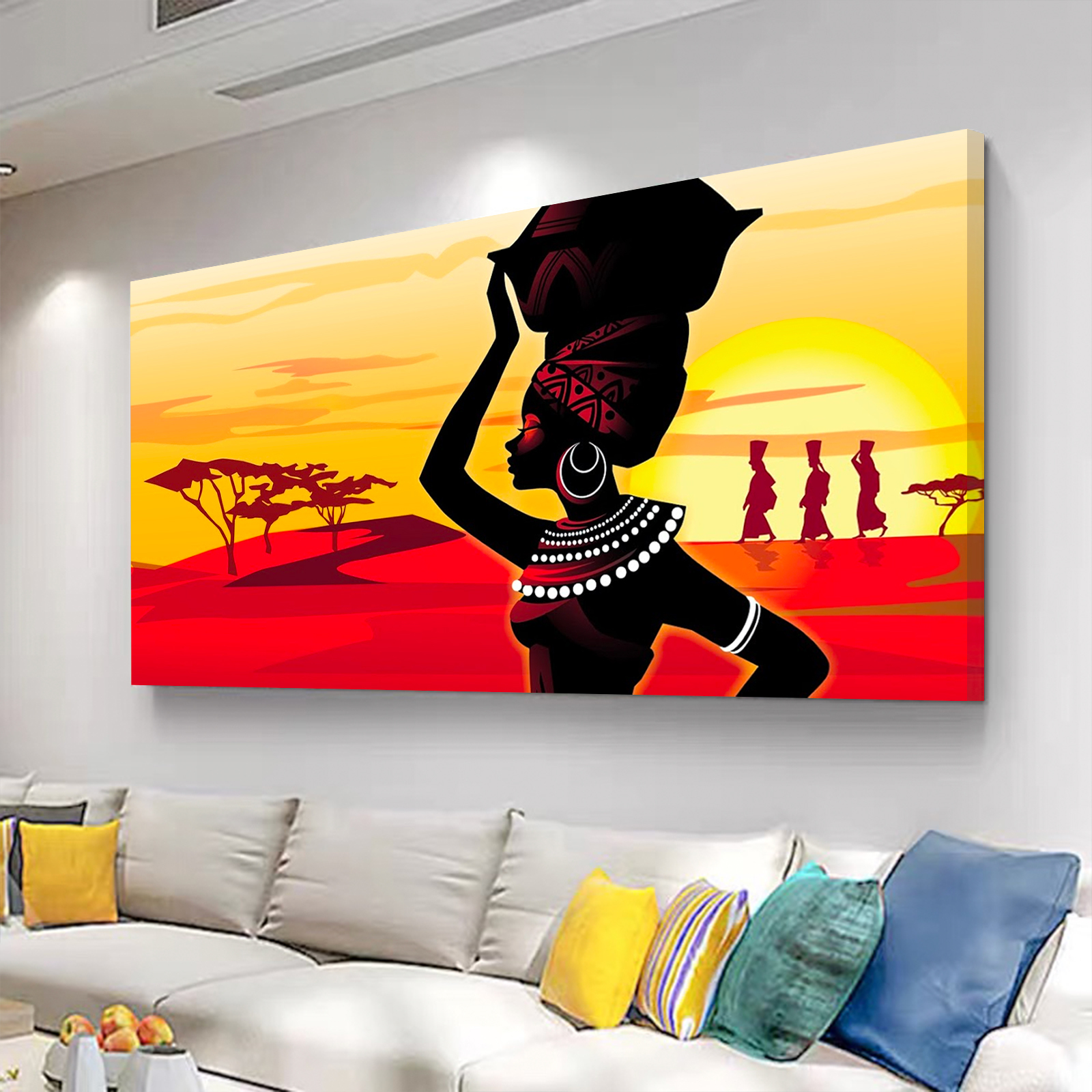 African Masai Canvas Wall Art