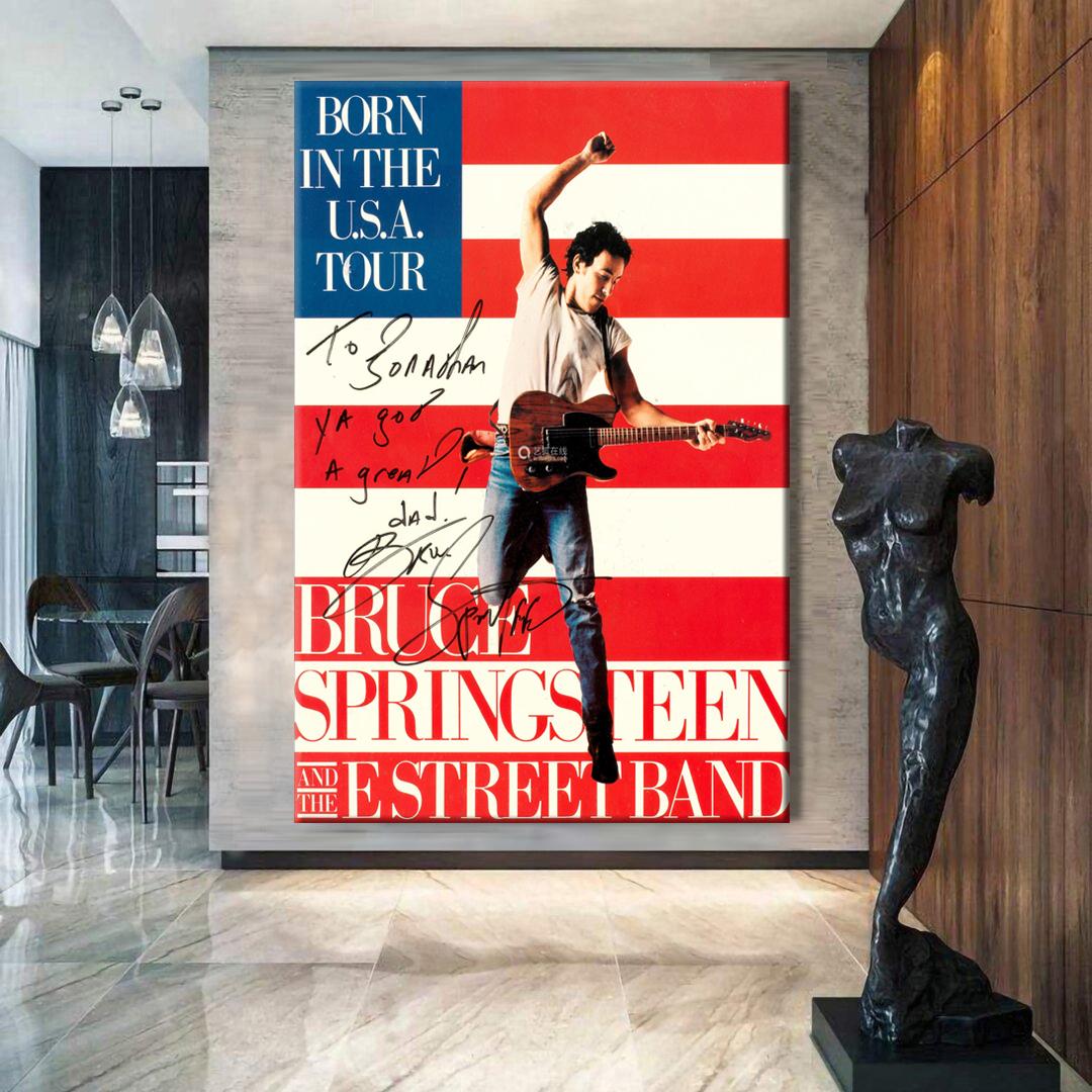Bruce Springsteen Born in The USA Tour 1984 Canvas Wall Art