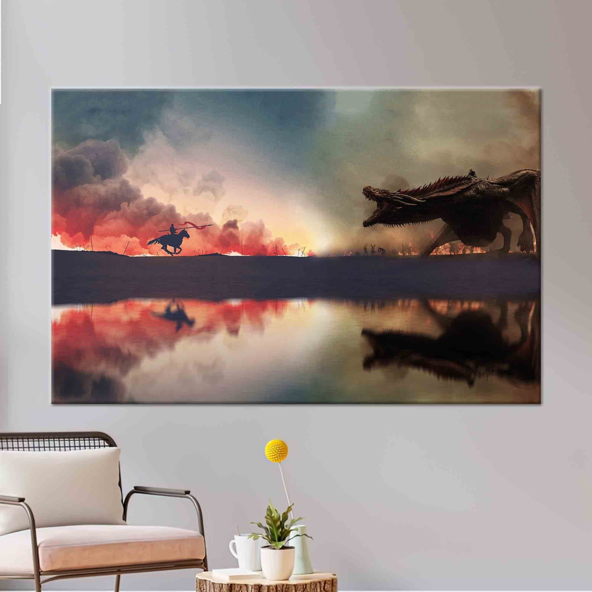 Game of Thrones Jaime vs Daenerys Canvas Wall Art