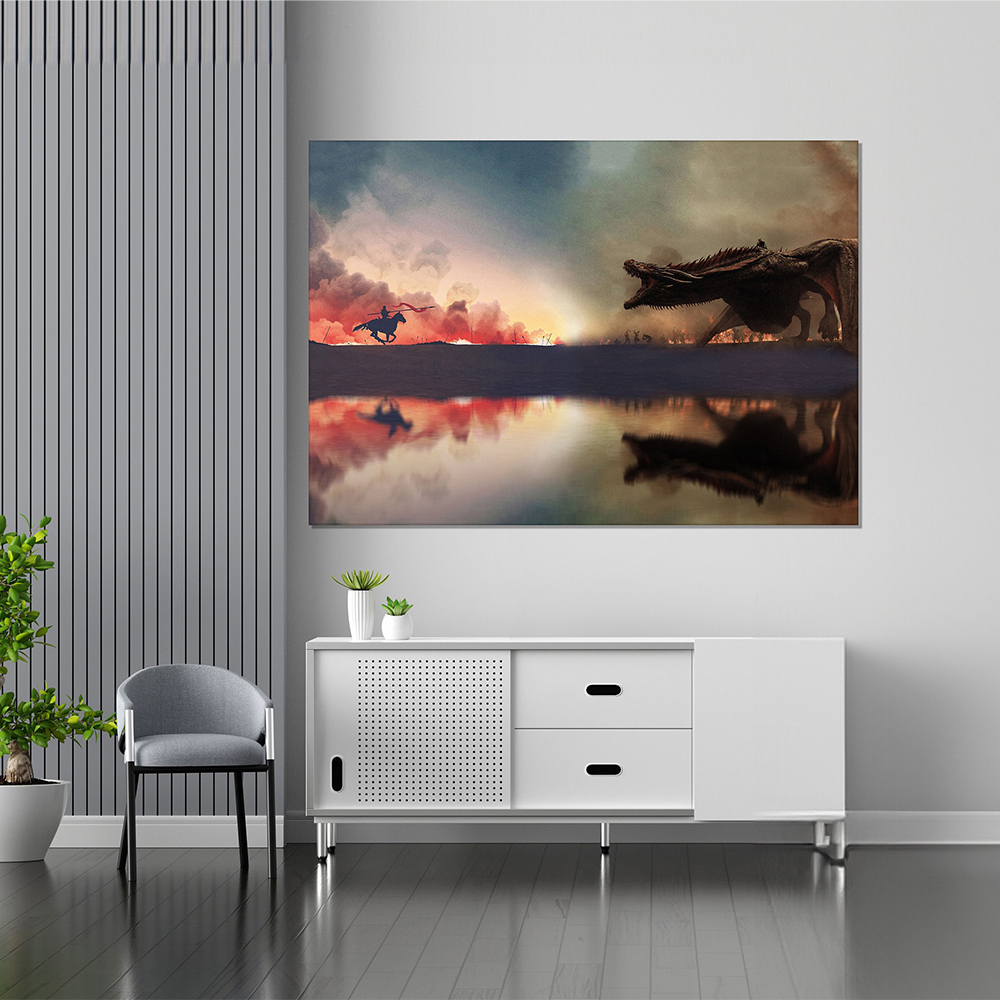 Game of Thrones Jaime vs Daenerys Canvas Wall Art