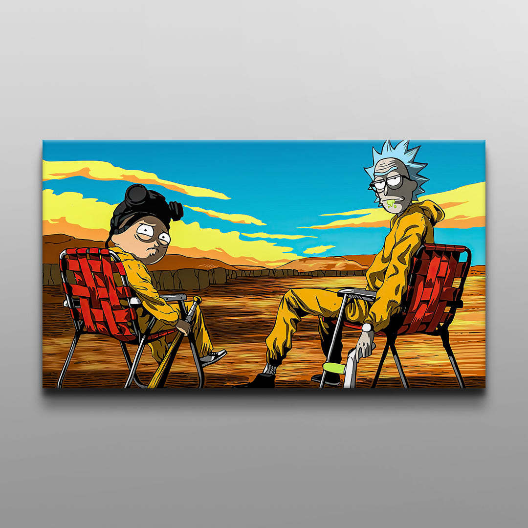 Breaking Bad X Rick and Morty Canvas Wall Art