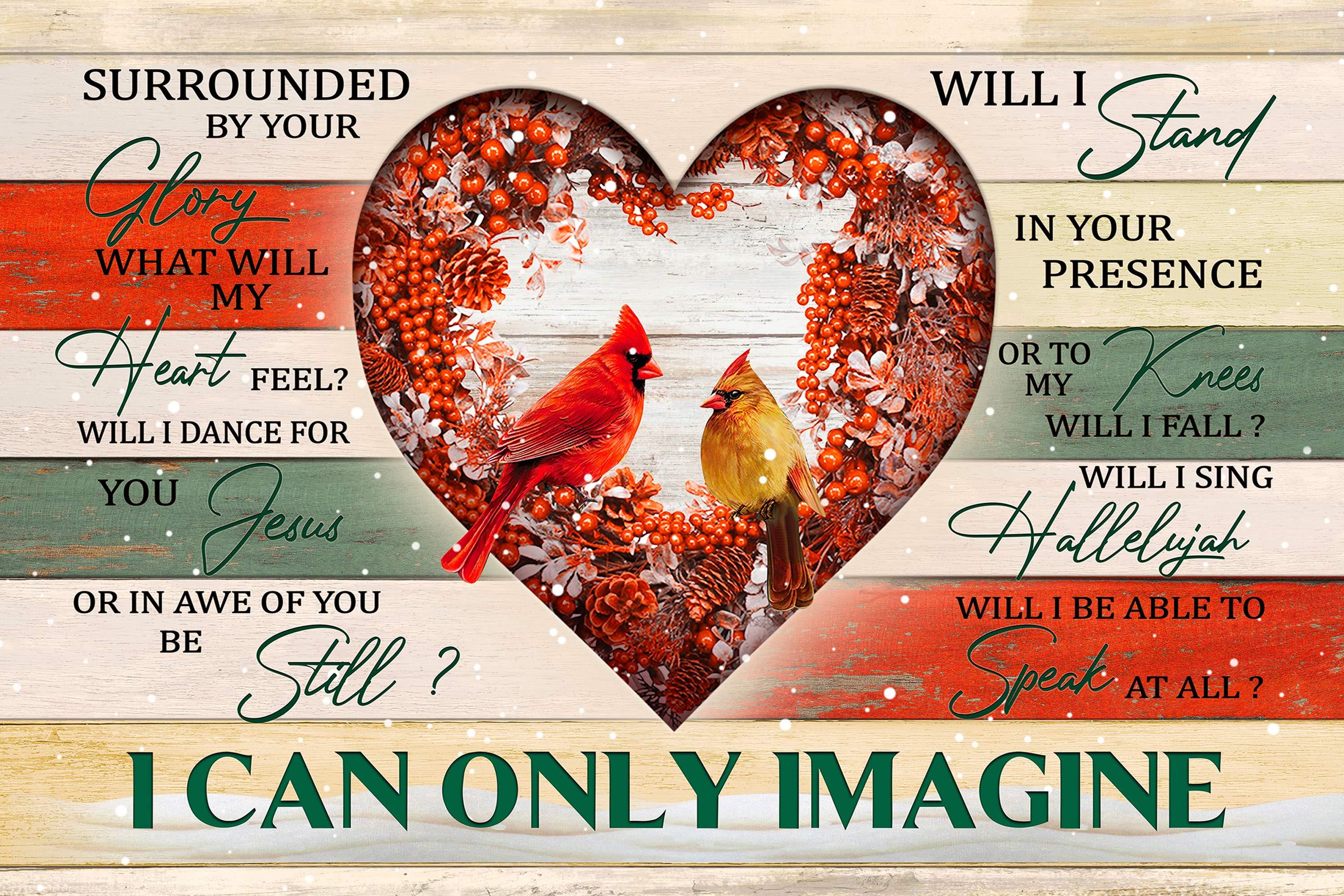 Cardinal couple, I can only imagine - Jesus Canvas Prints Wall Art