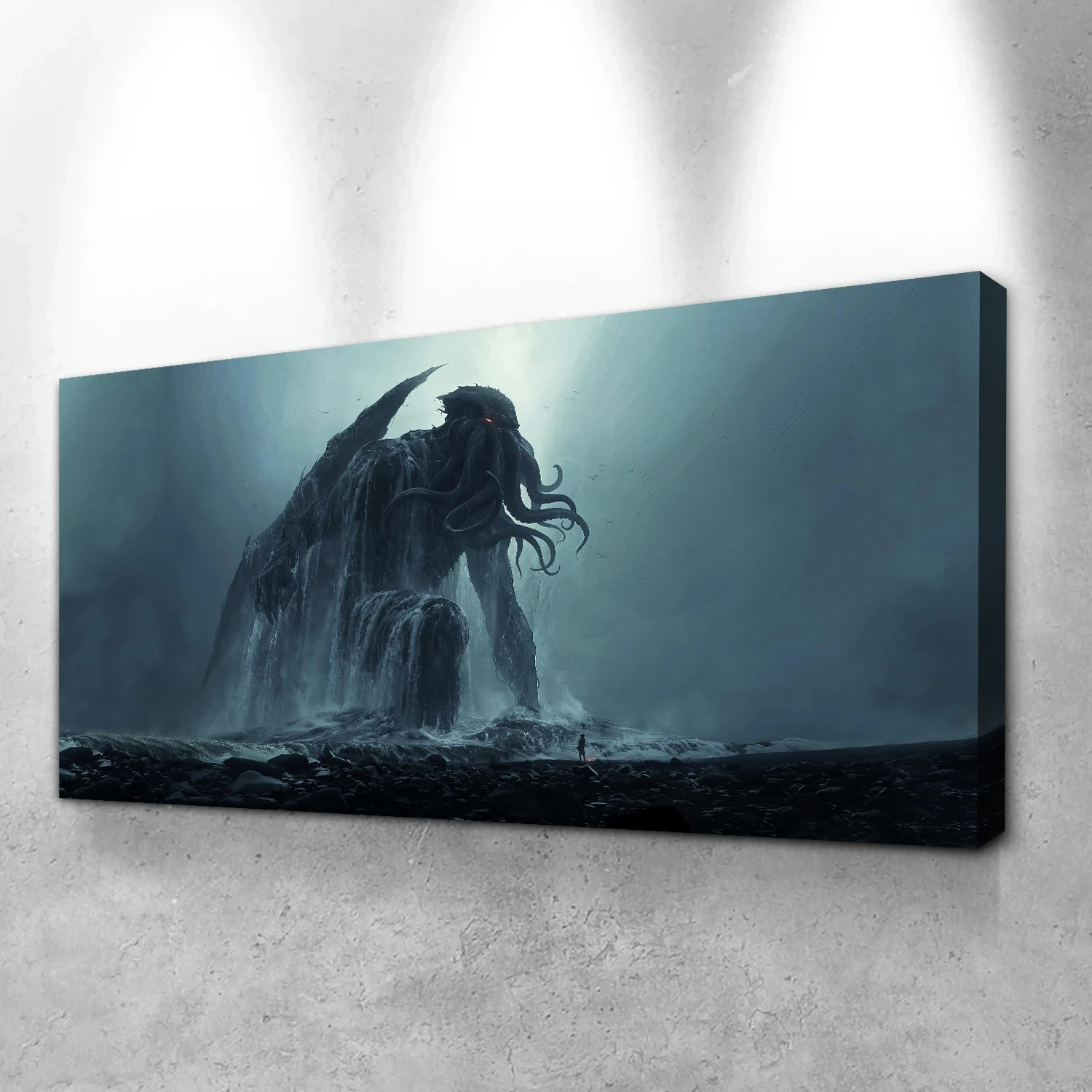 Cthulhu Landing Ashore Canvas Wall Art