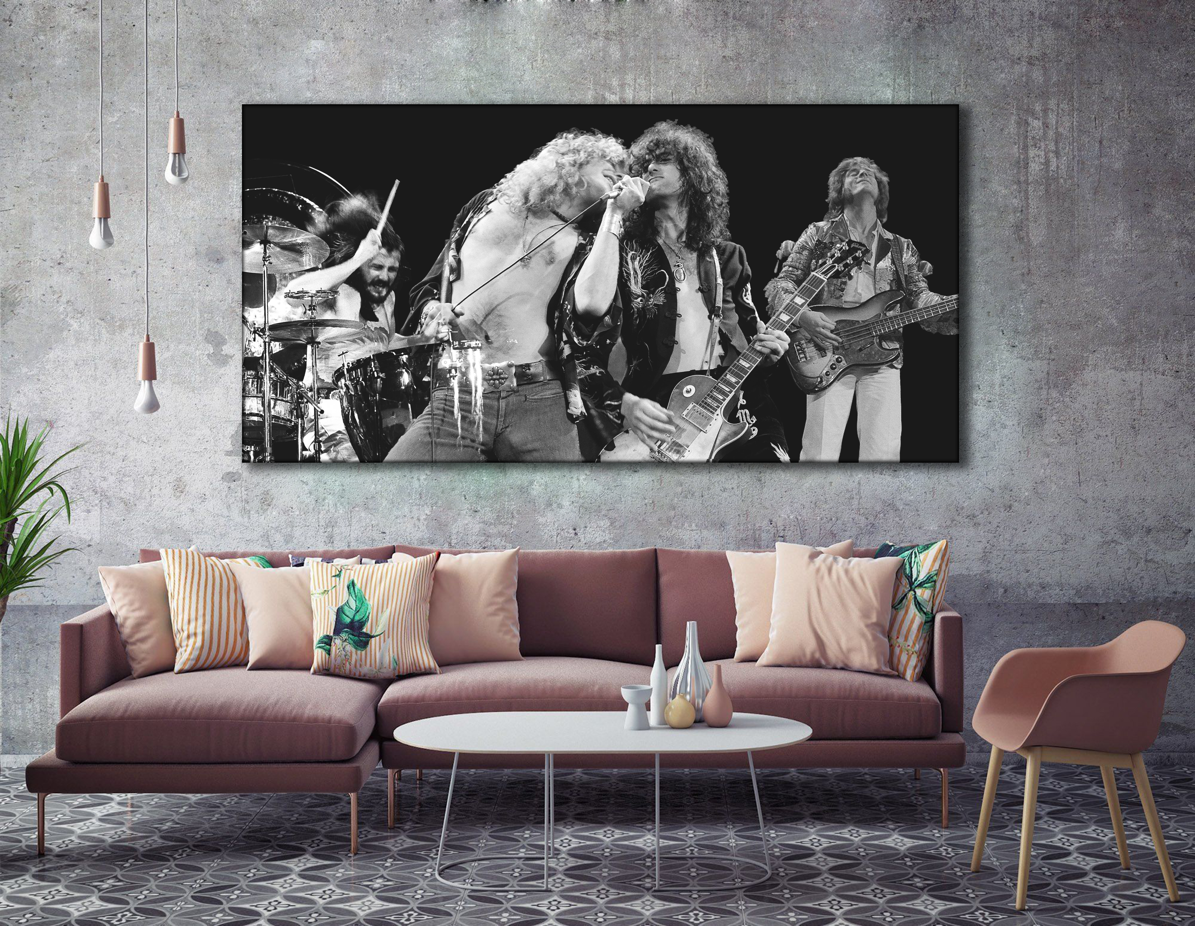 Led Zeppelin Live at Earl's Court 1975 Canvas Wall Art