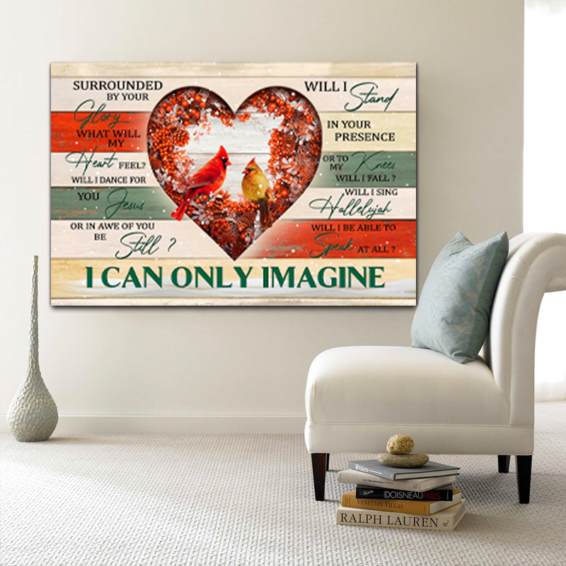 Cardinal couple, I can only imagine - Jesus Canvas Prints Wall Art