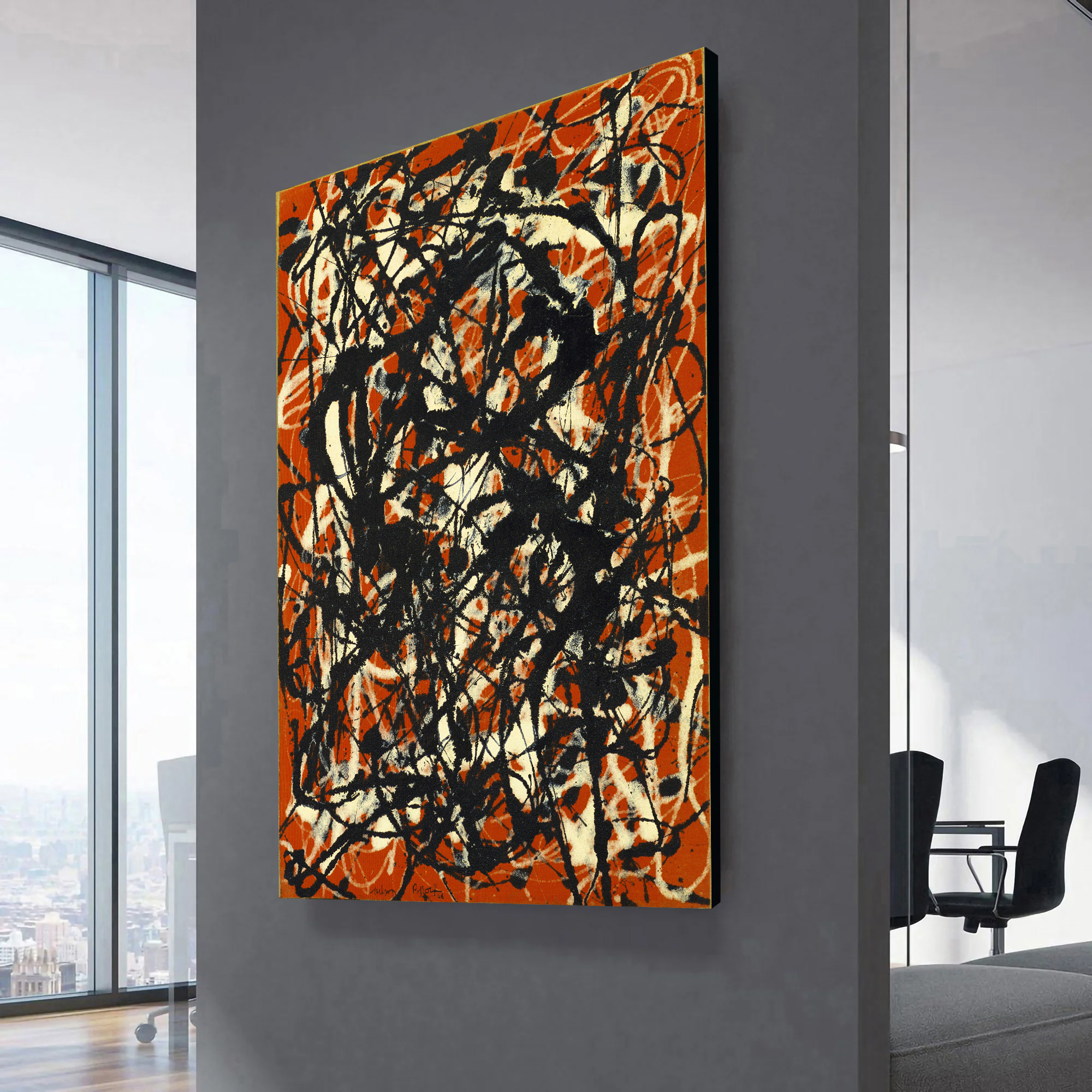 Free Form (1946) by Jackson Pollock Canvas Wall Art