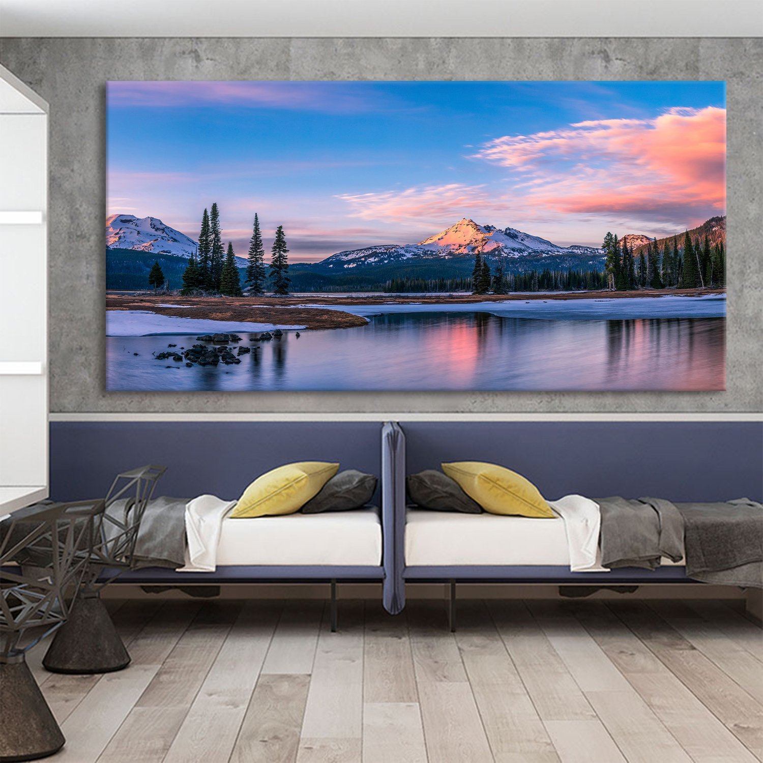 Oregon Broken Top from Sparks Lake landscape Canvas Wall Art