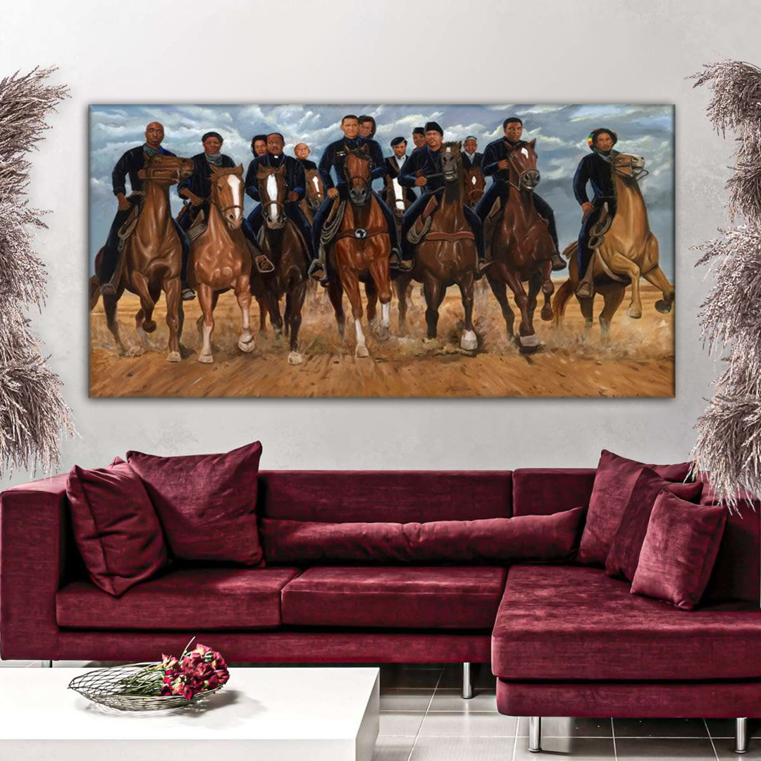 Black Leaders African Freedom Riders Canvas Wall Art