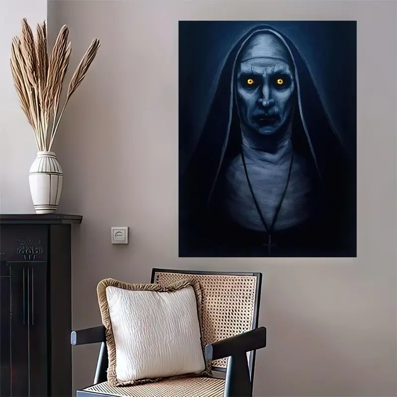 The Nun horror Poster Canvas Wall Art
