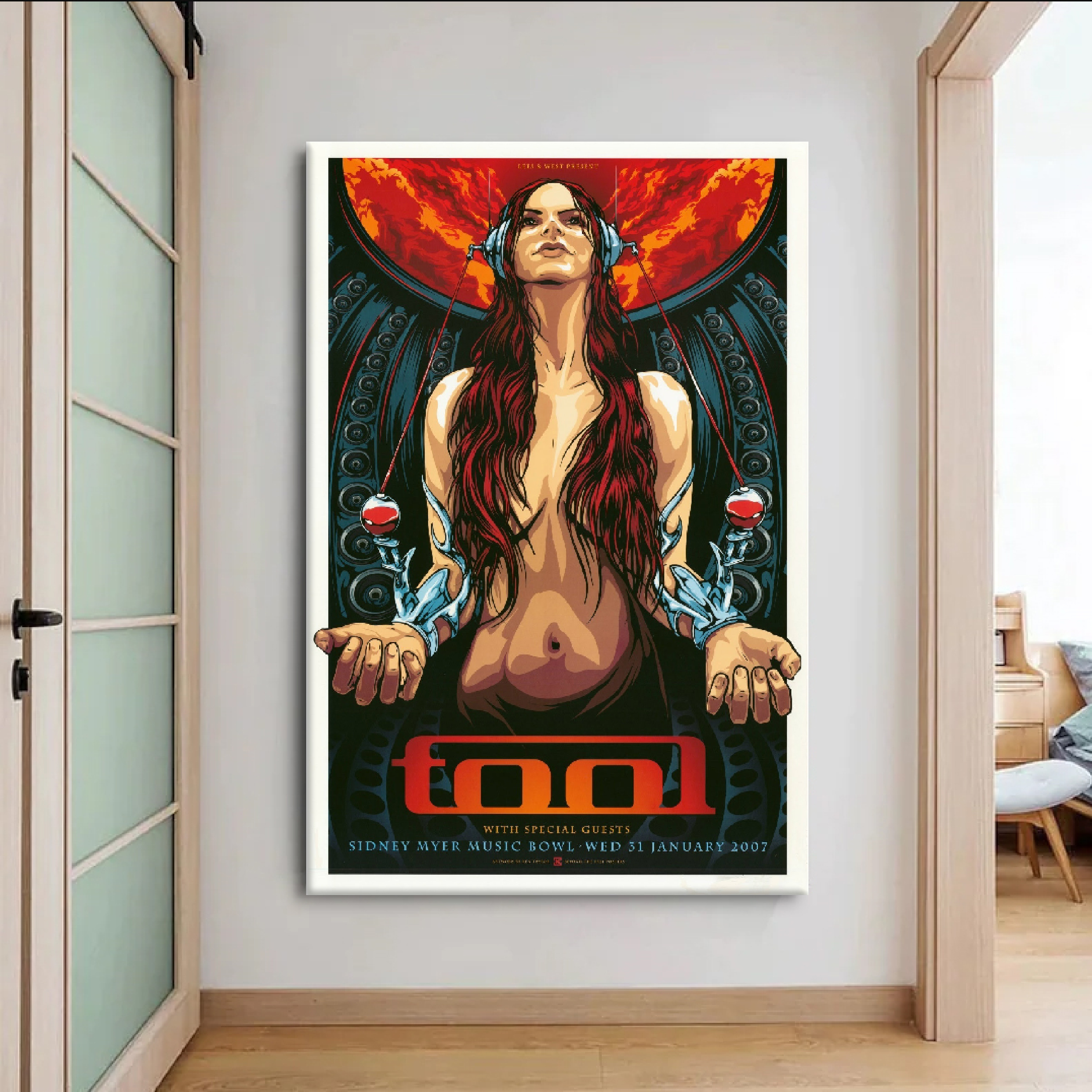 Tool Melbourne Australia 2007 Concert Poster Canvas Wall Art