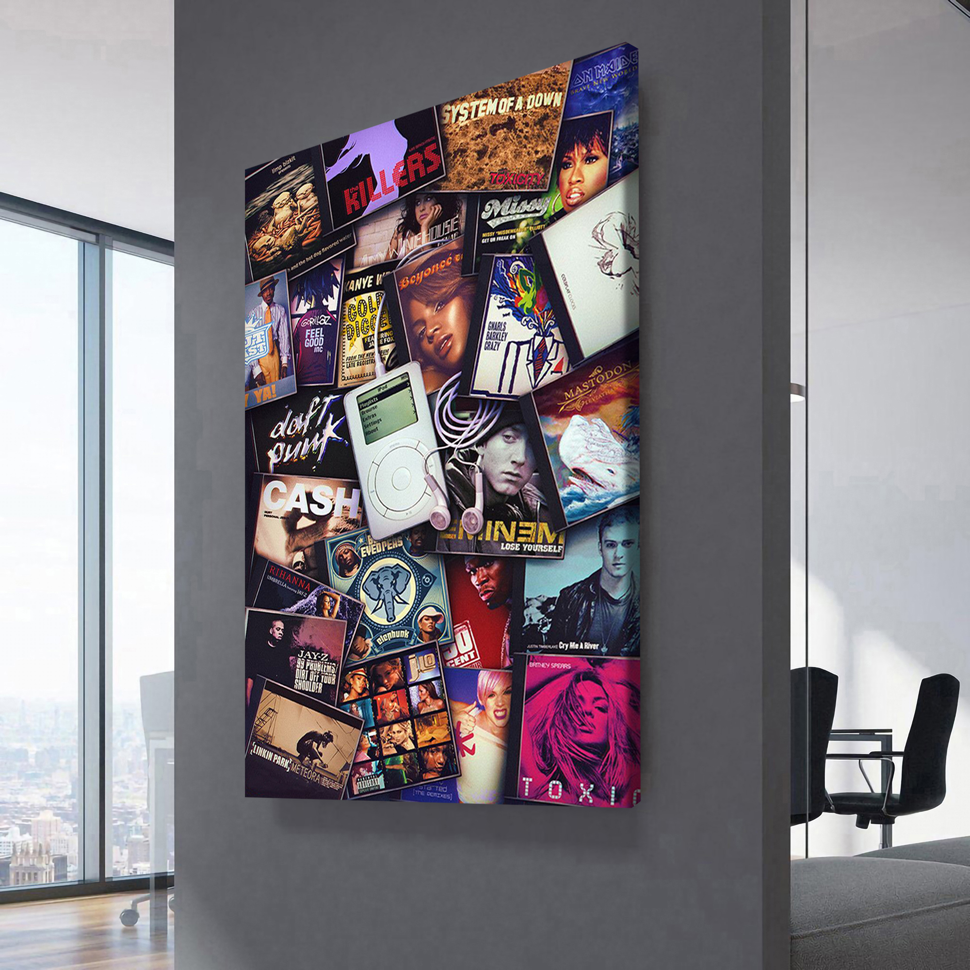 A Bunch Of Famous Album Covers Canvas Art