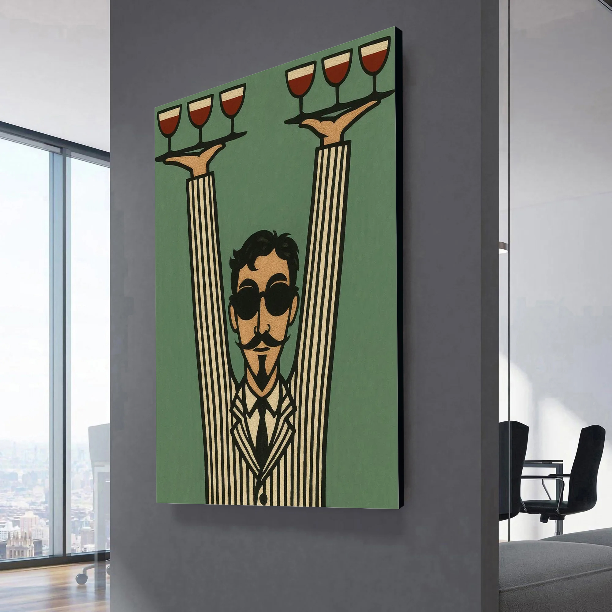 The Waiter's Burden Canvas Wall Art