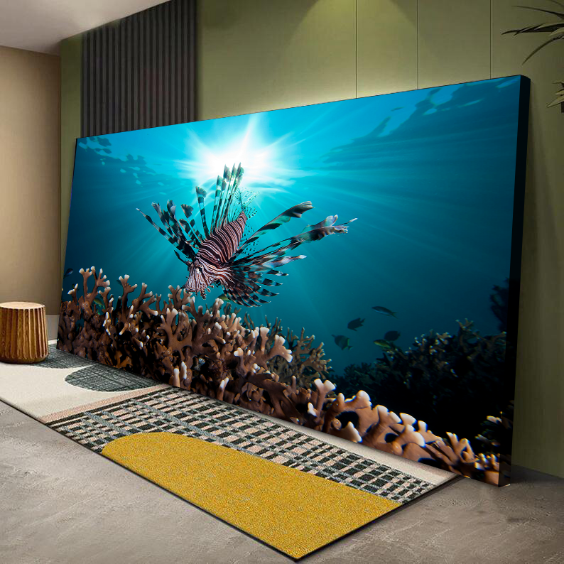 Sunburst Lionfish Seascape Canvas Wall Art