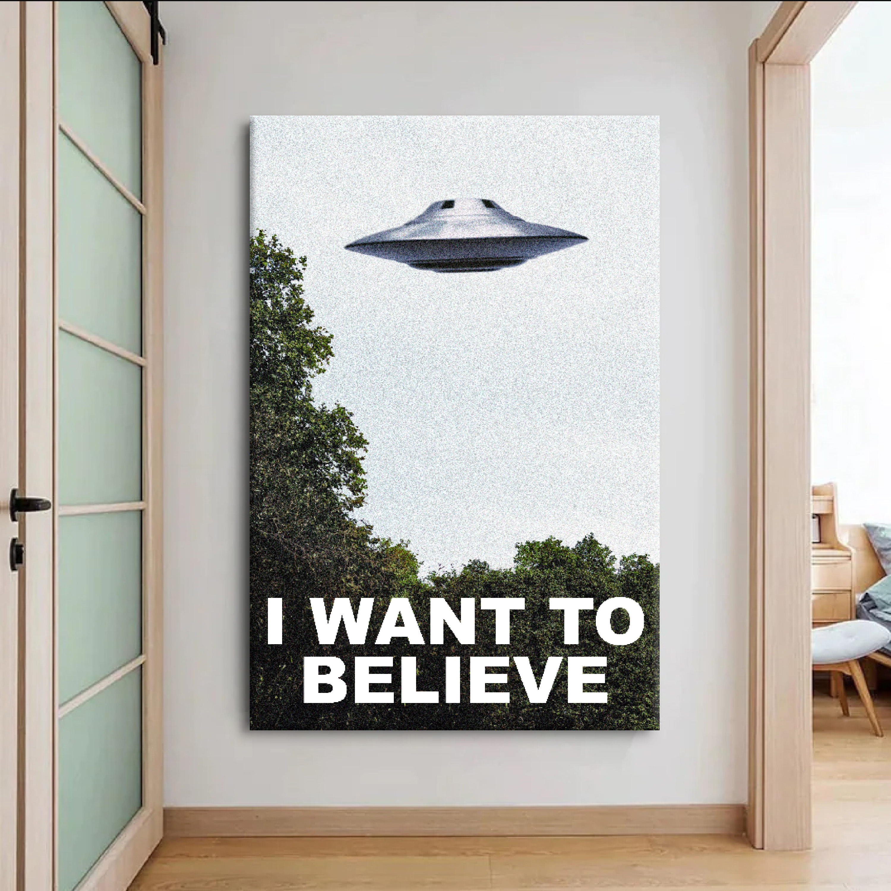 The X-Files: I Want to Believe UFO Canvas Wall Art