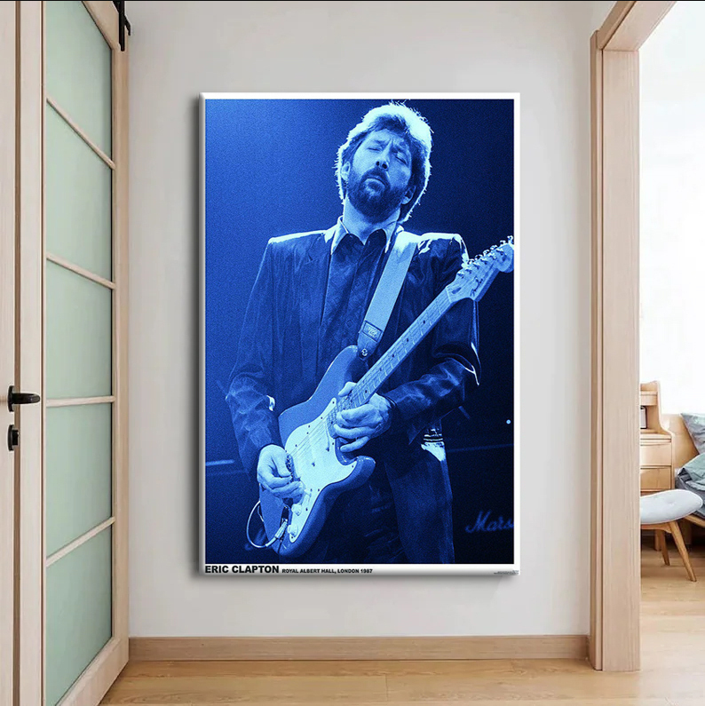 Eric Clapton performs on stage Canvas Wall Art