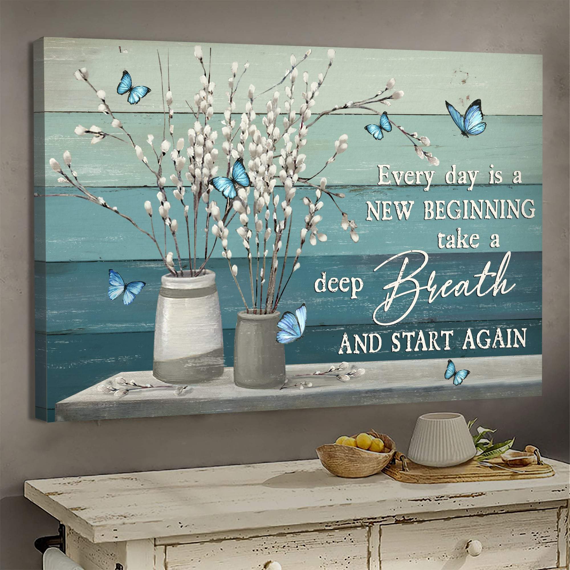 Every day is a new beginning Canvas Wall Art