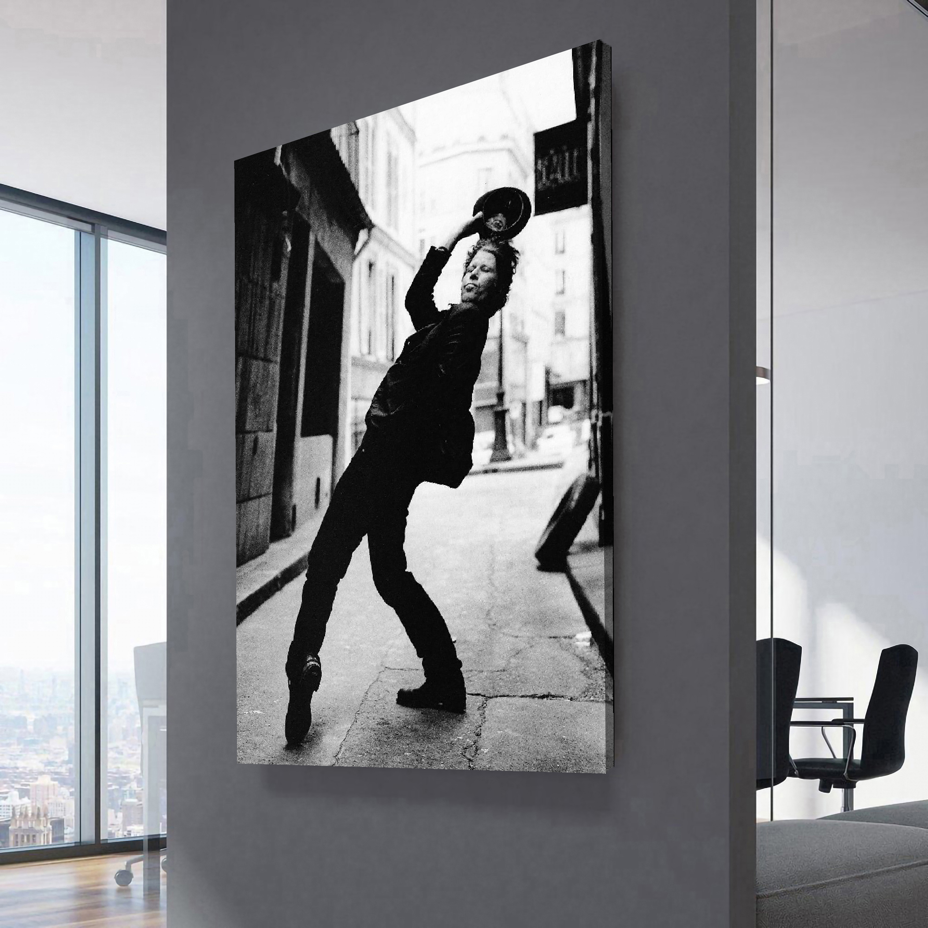 Retro Tom Waits Photograph Canvas Wall Art