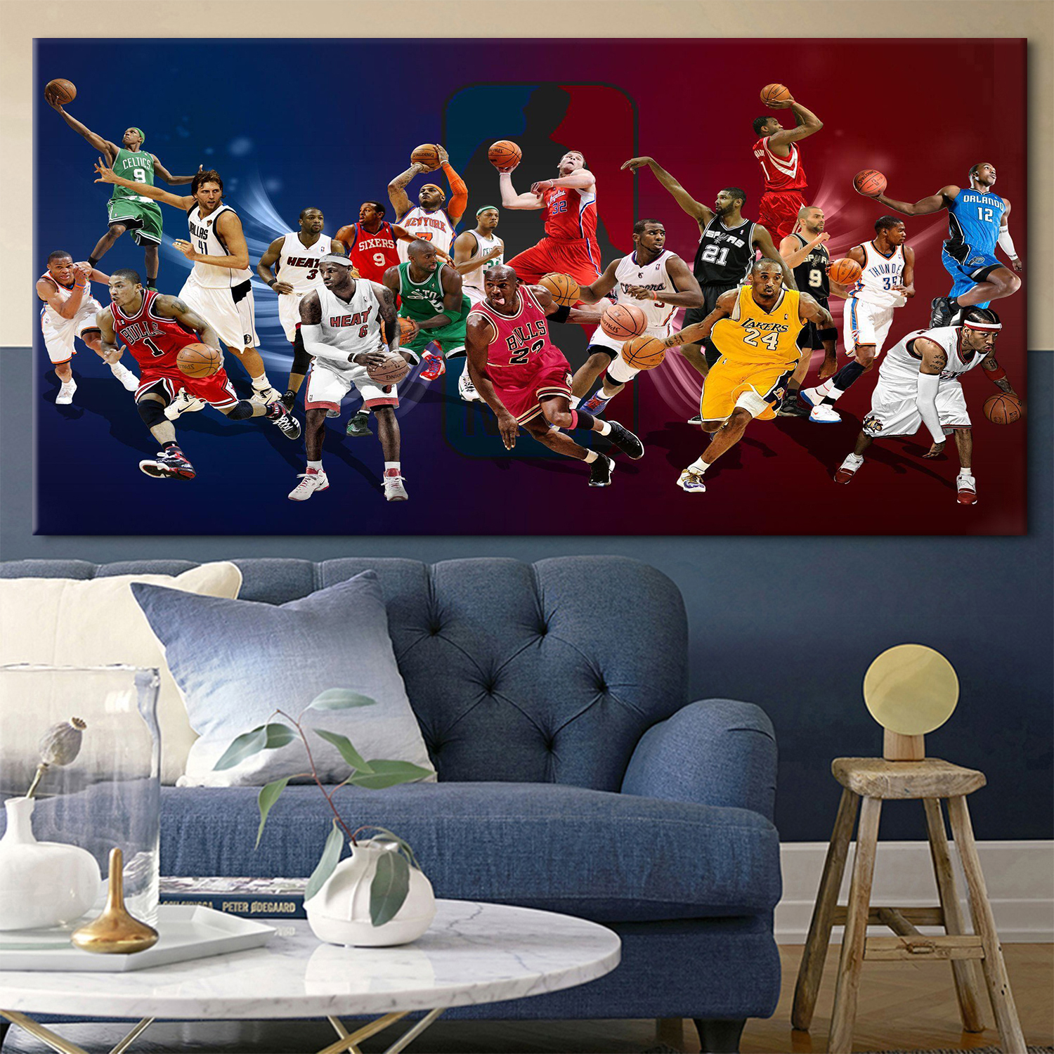 Captivating NBA Player Action Shots Canvas Wall Art