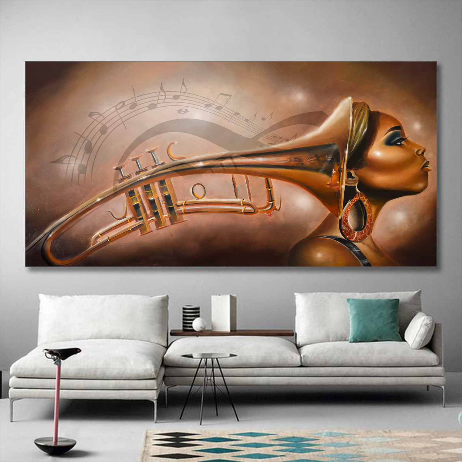 Abstract Saxophone ​Canvas Wall Art