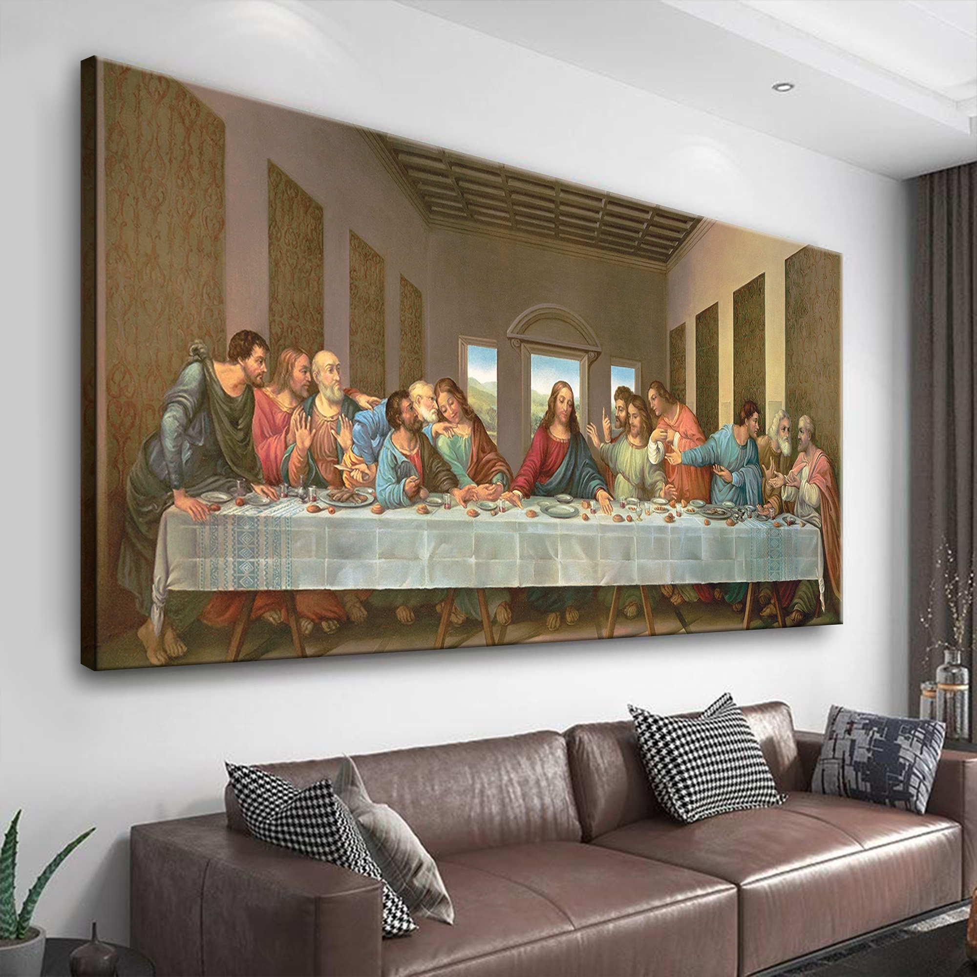 The Last Supper By Leonardo Da Vinci Canvas Wall Art