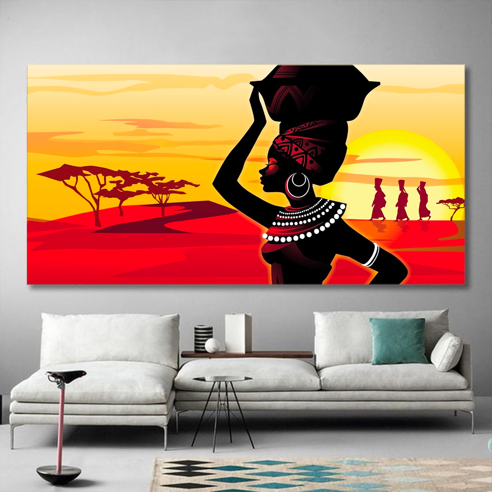 African Masai Canvas Wall Art