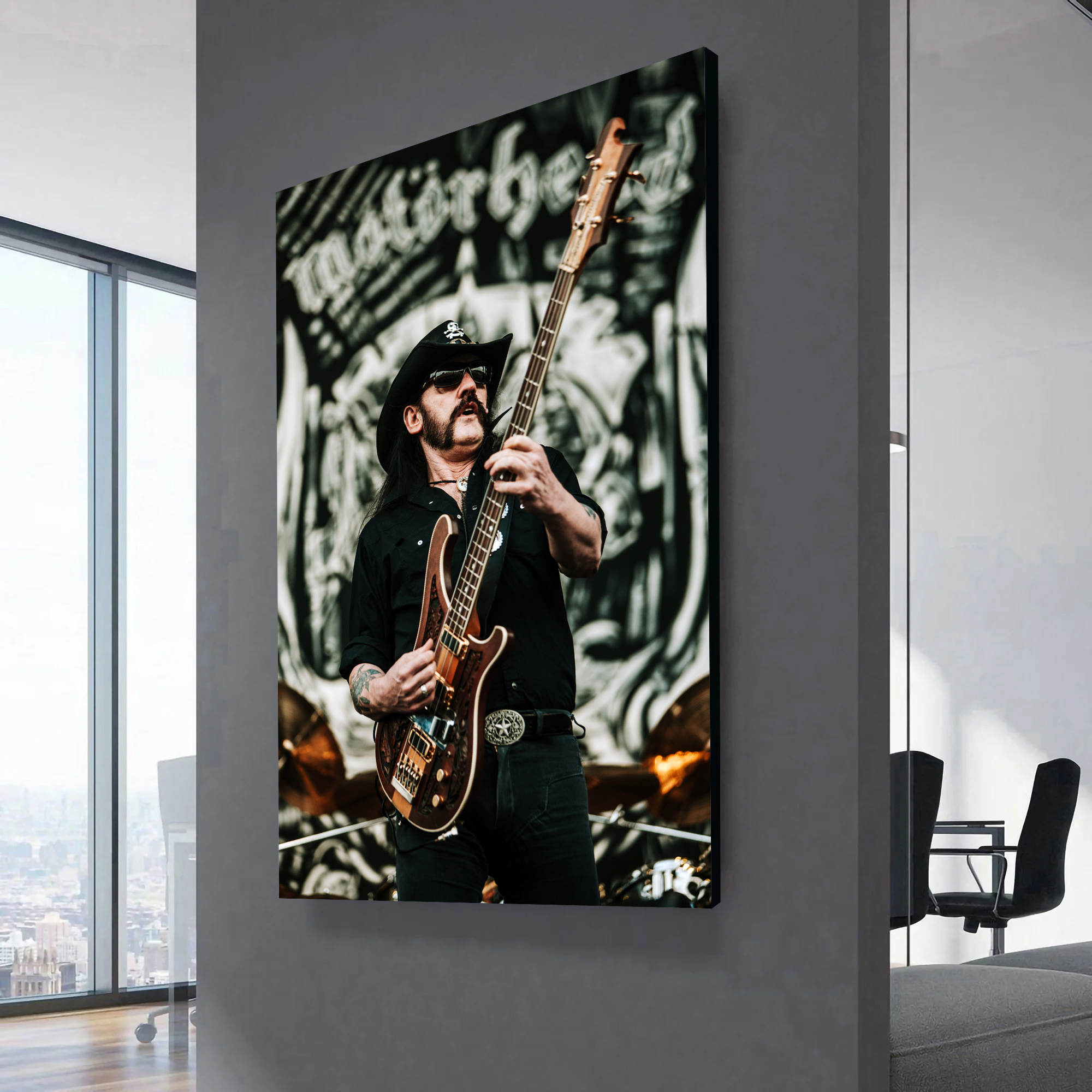 Motorhead Bass Player Lemmy Kilmister Canvas Wall Art