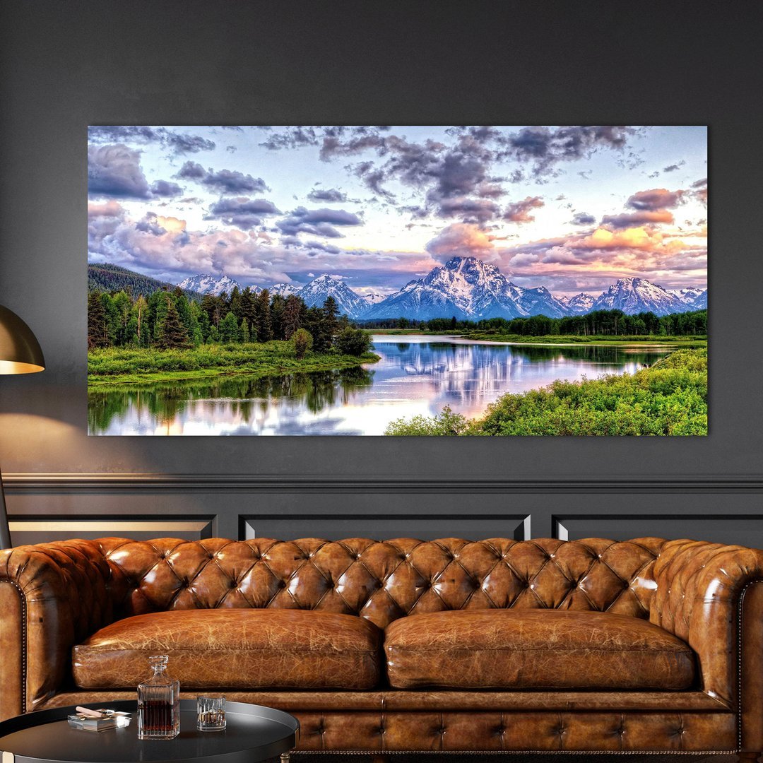 Oxbow Bend Grand Teton National Park Modern Canvas Wall Art