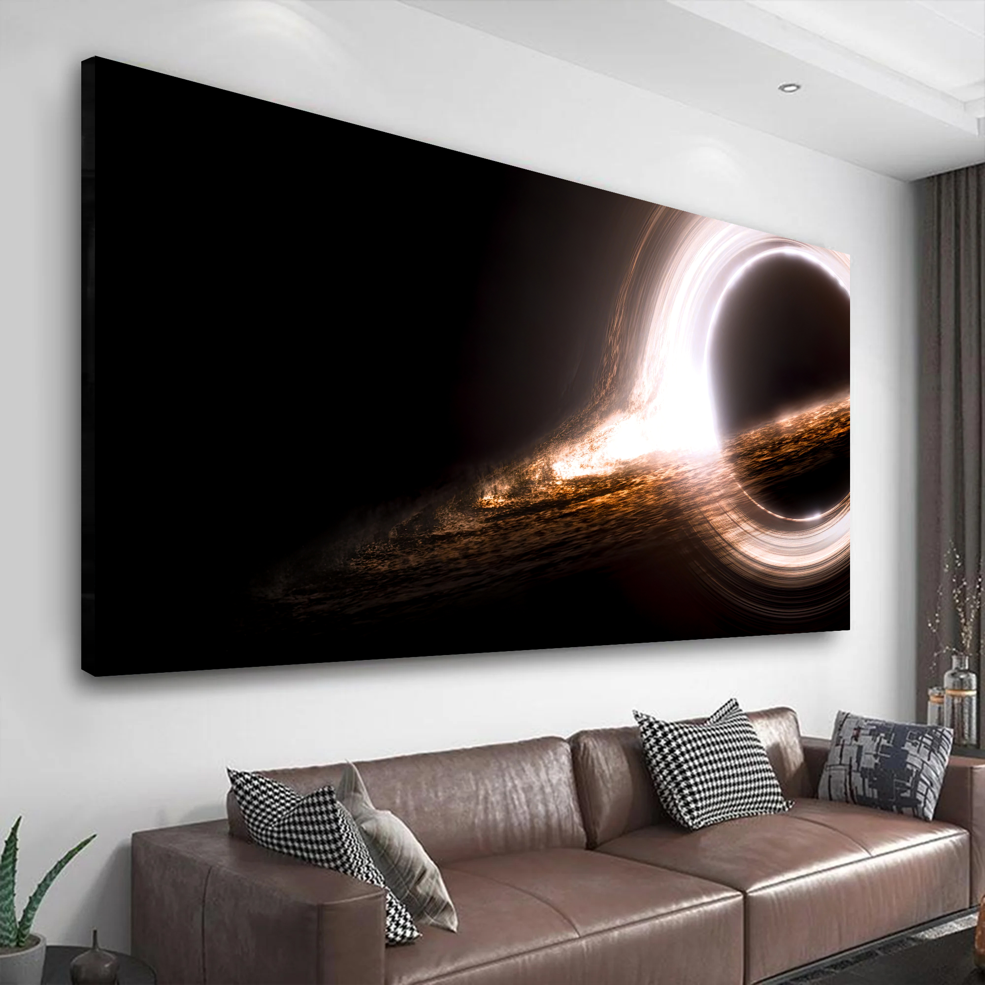 Interstellar Gargantua Black Hole Canvas Wall Art