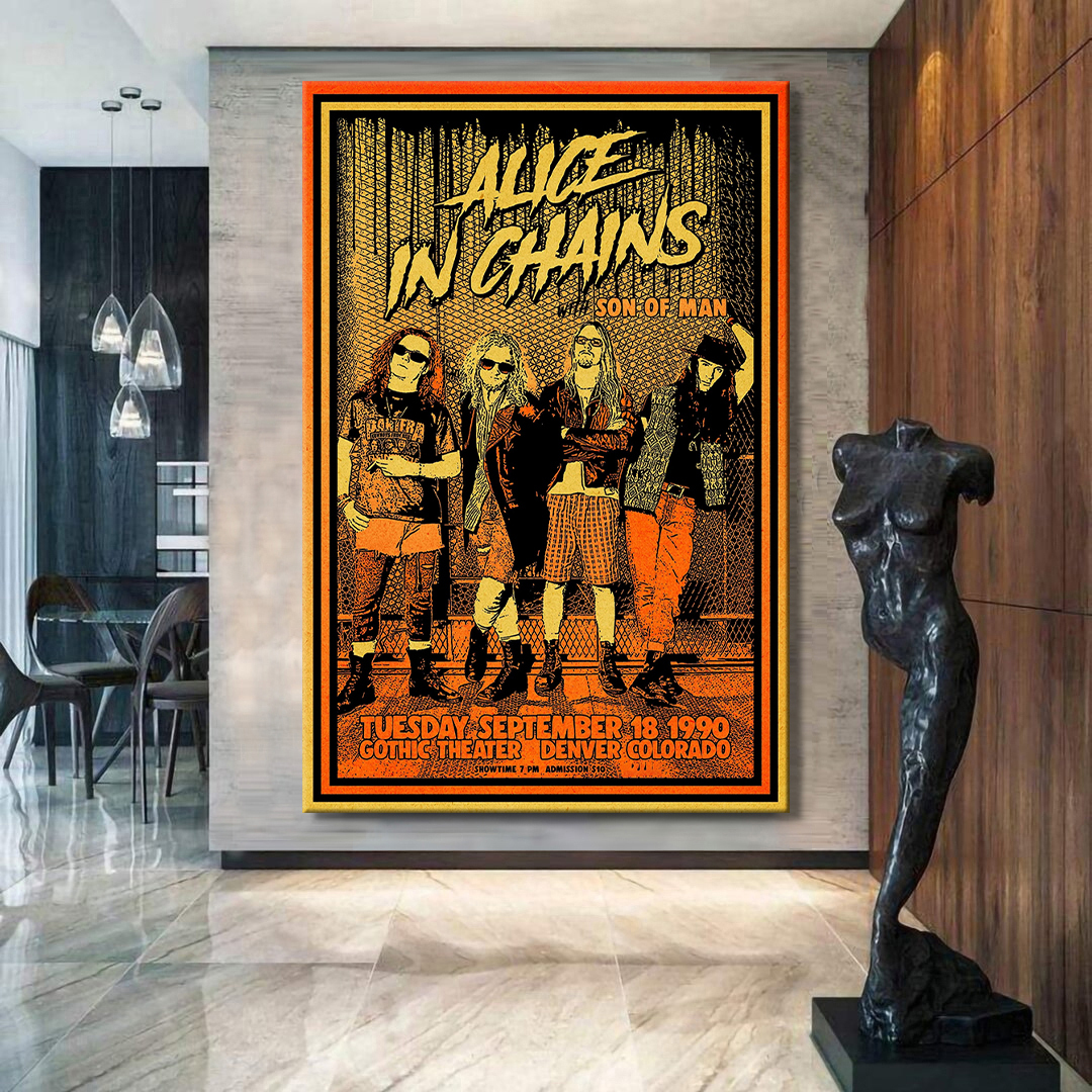 Alice in Chains Concert Poster Canvas Wall Art