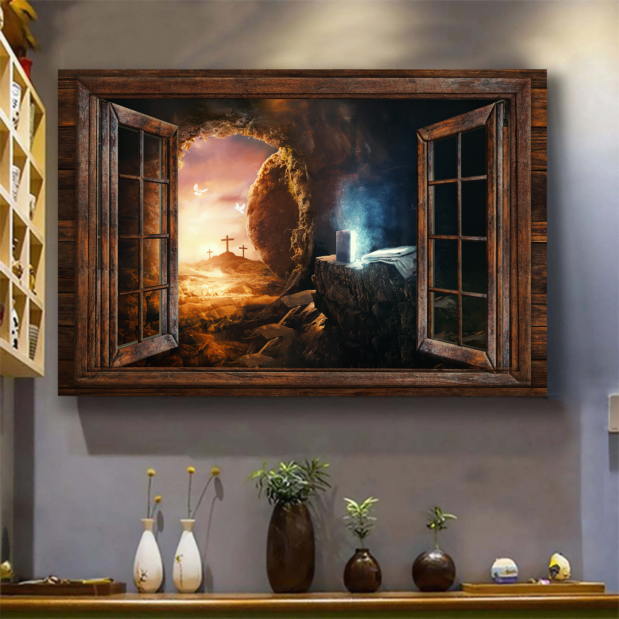 Sunrise Empty Tomb Easter Christian Canvas Wall Art