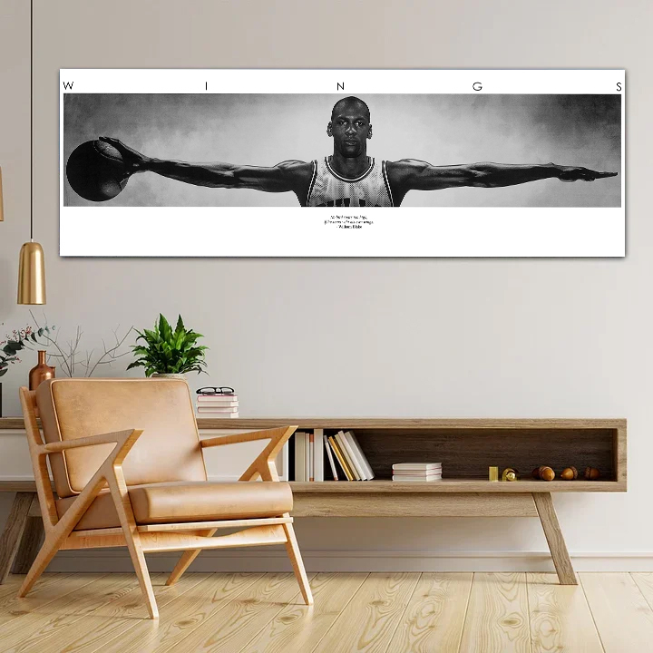 Michael Jordan Wings Poster Canvas Wall Art