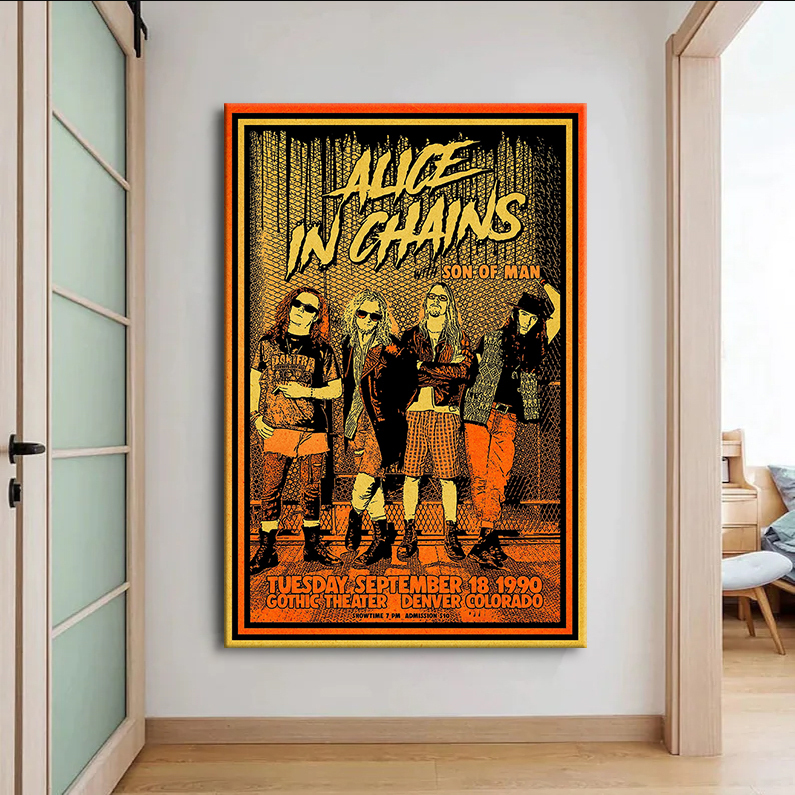 Alice in Chains Concert Poster Canvas Wall Art