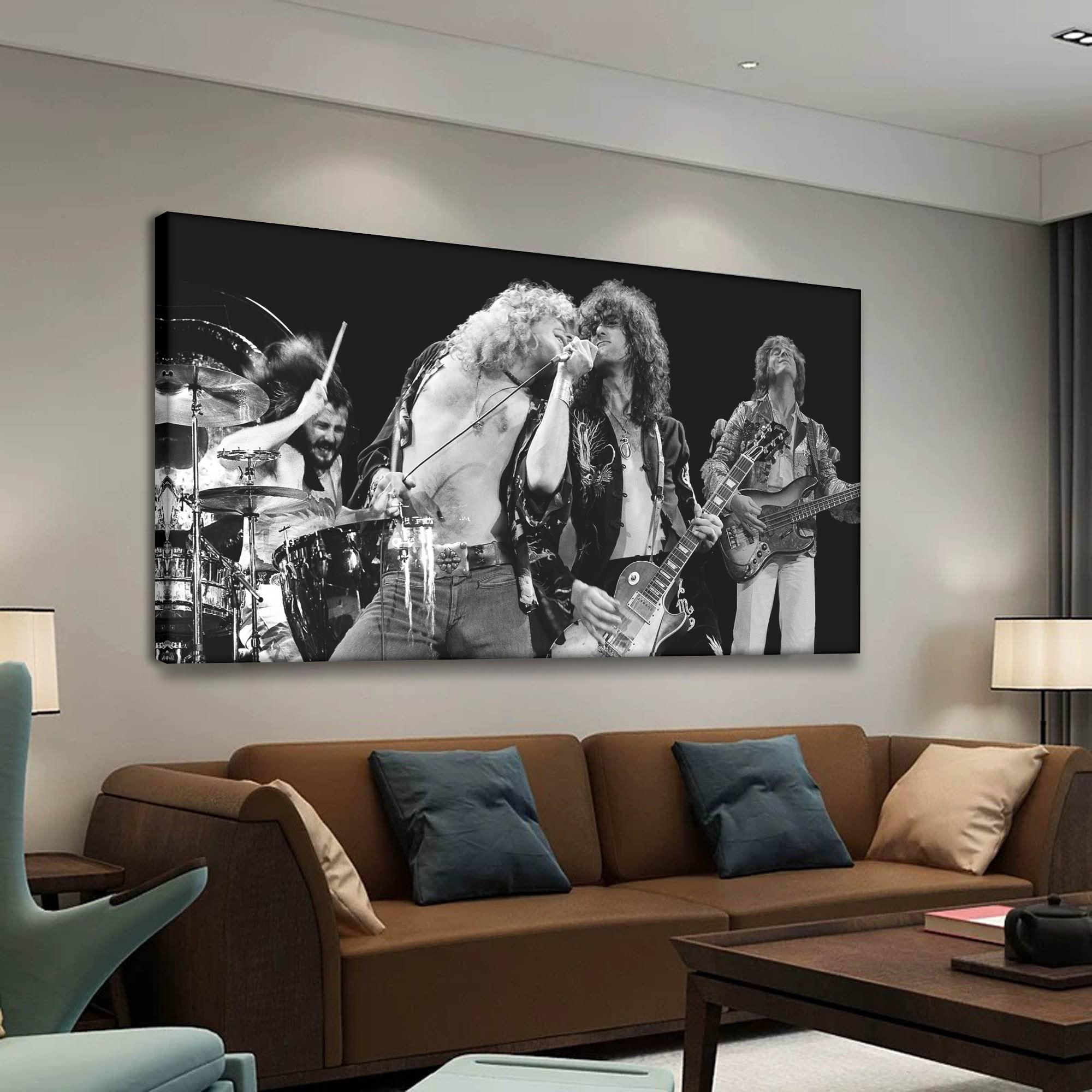 Led Zeppelin Live at Earl's Court 1975 Canvas Wall Art