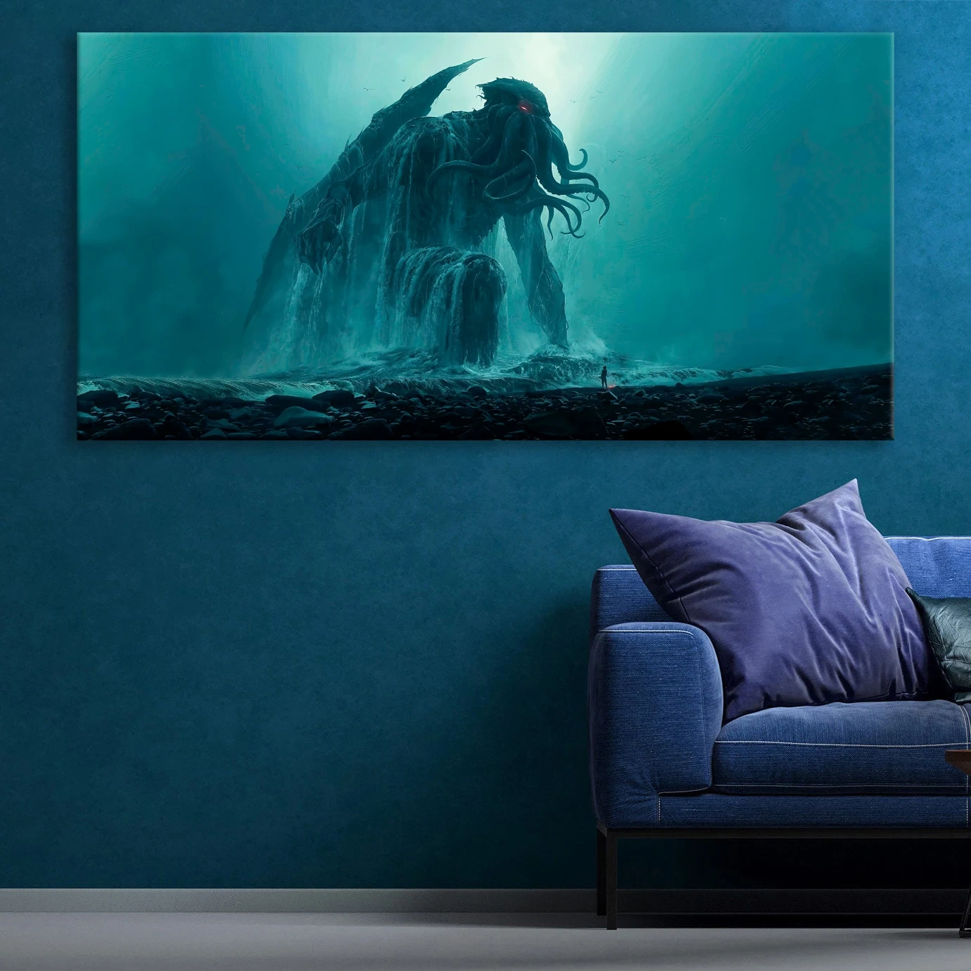 Cthulhu Landing Ashore Canvas Wall Art