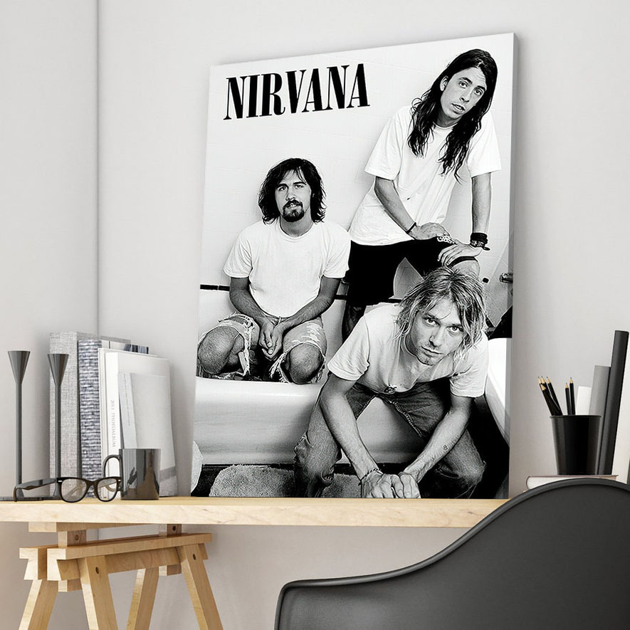 Nirvana Bathroom Poster Canvas Wall Art