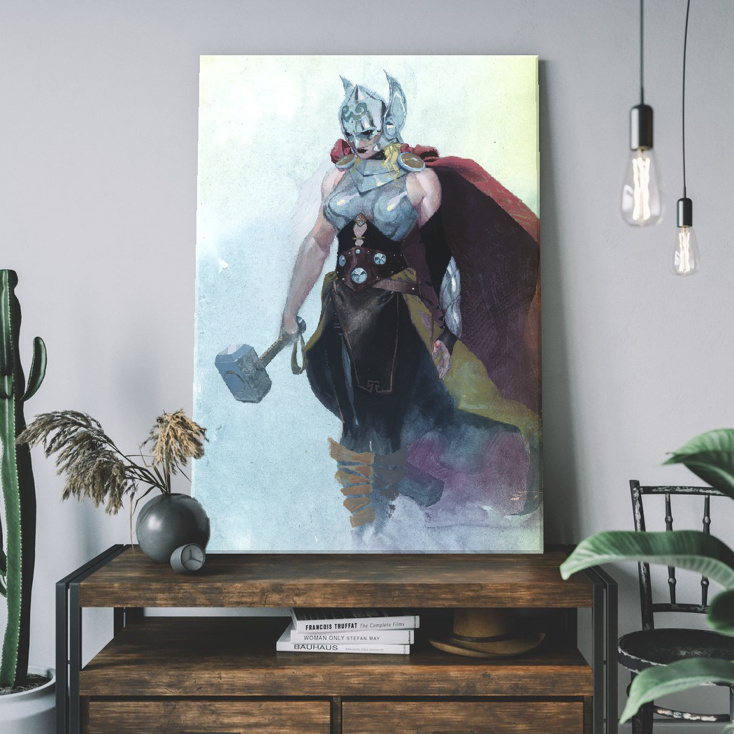 Valkyrie Jane Foster Ink Style Canvas Wall Art