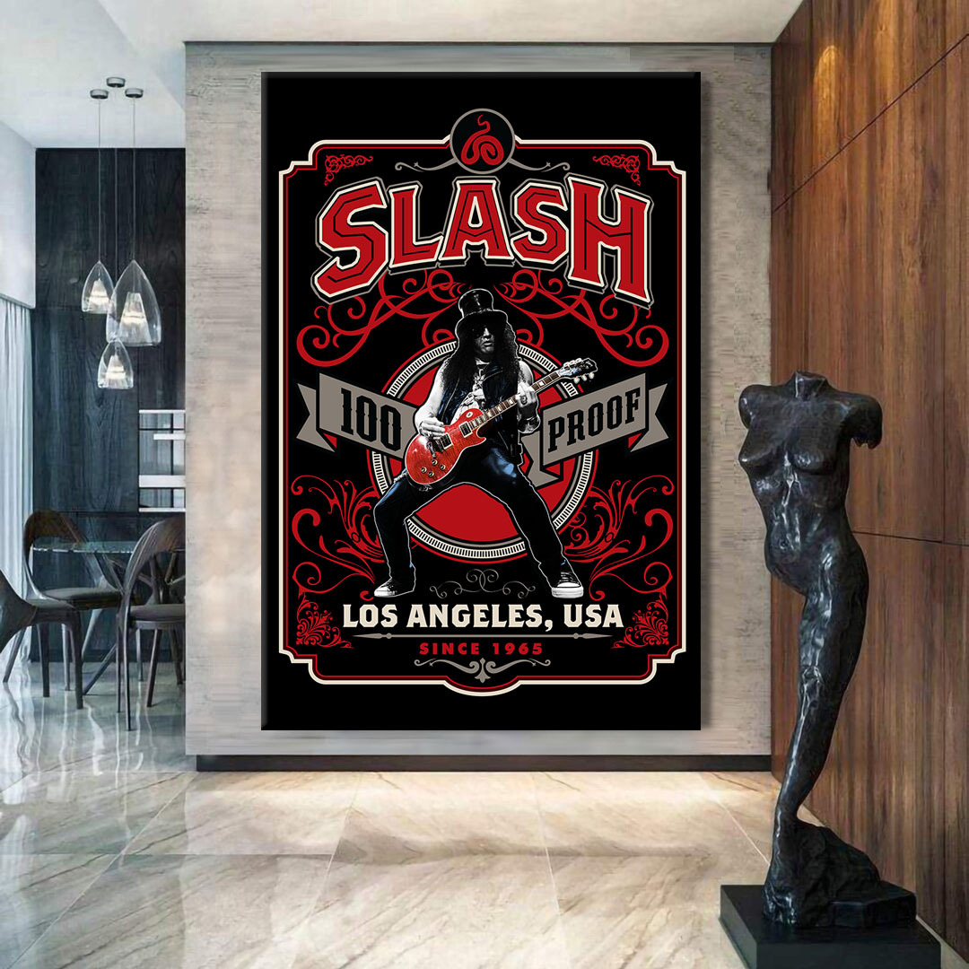 Slash 100 Proof Los Angeles Poster Canvas Wall Art