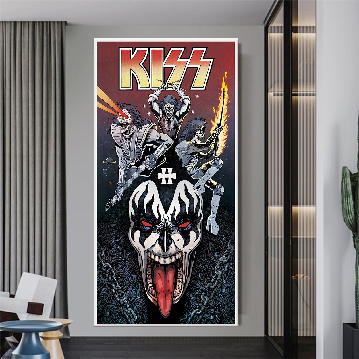 Kiss Band Design Canvas Wall Art