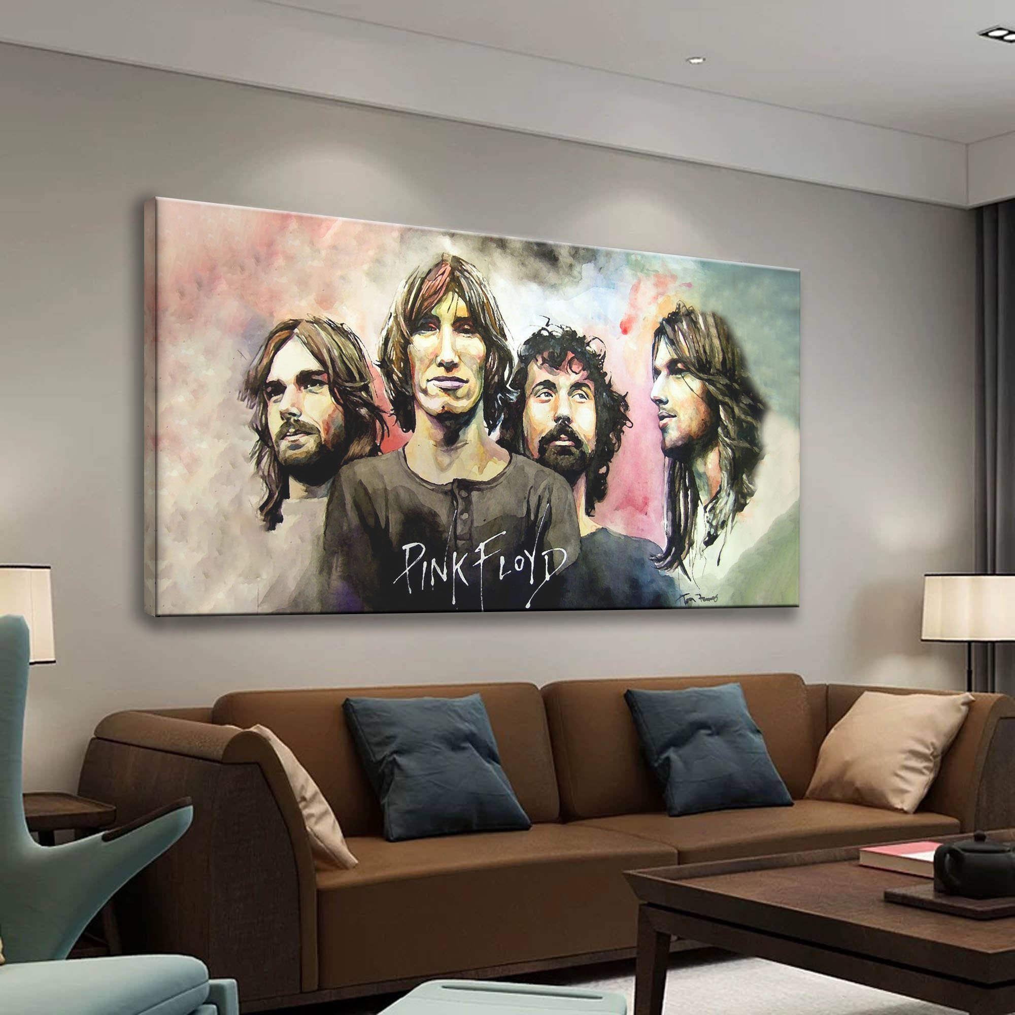Pink Floyd Comic Style Painting Canvas Wall Art